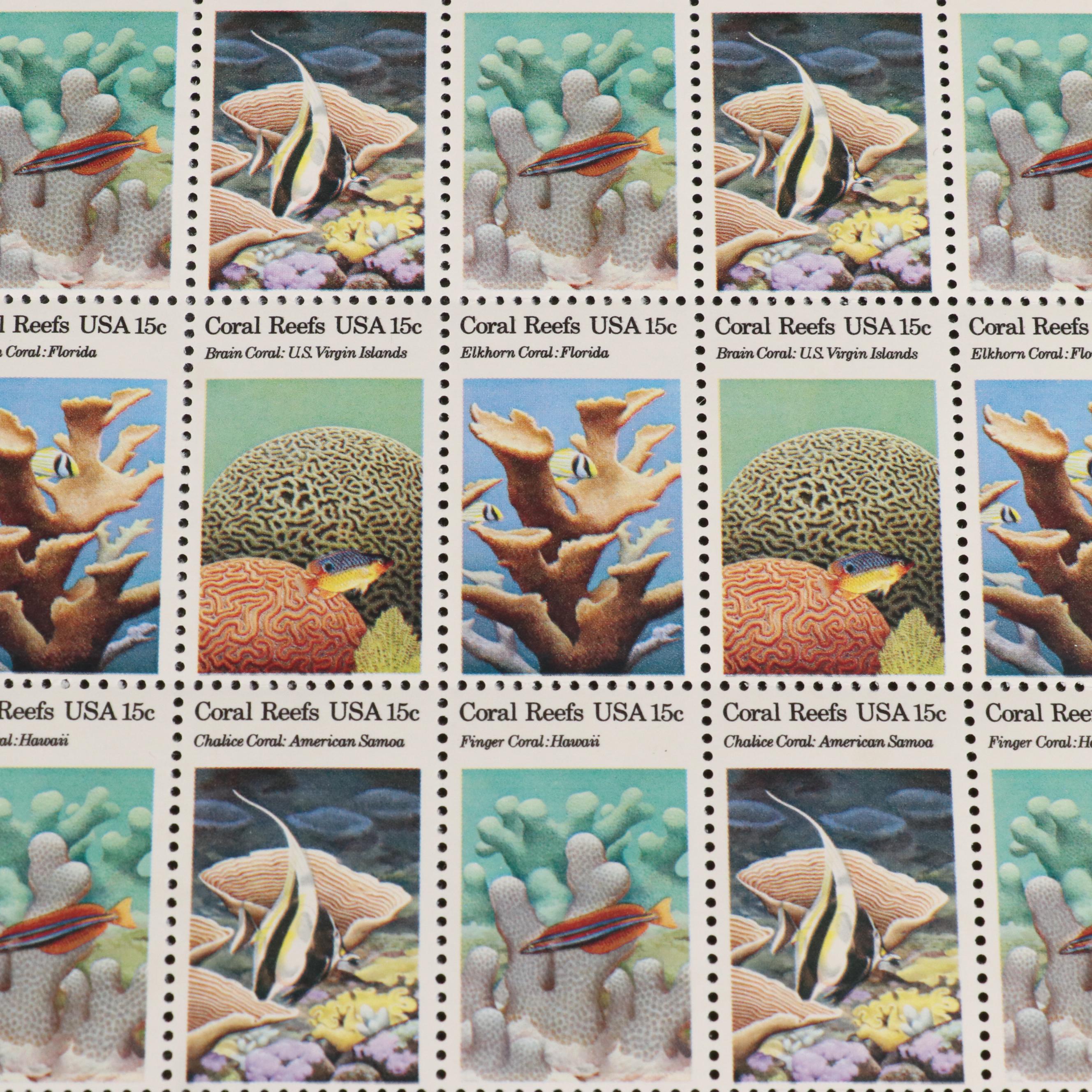 Over 130 U.S. Postage Stamp Sheets