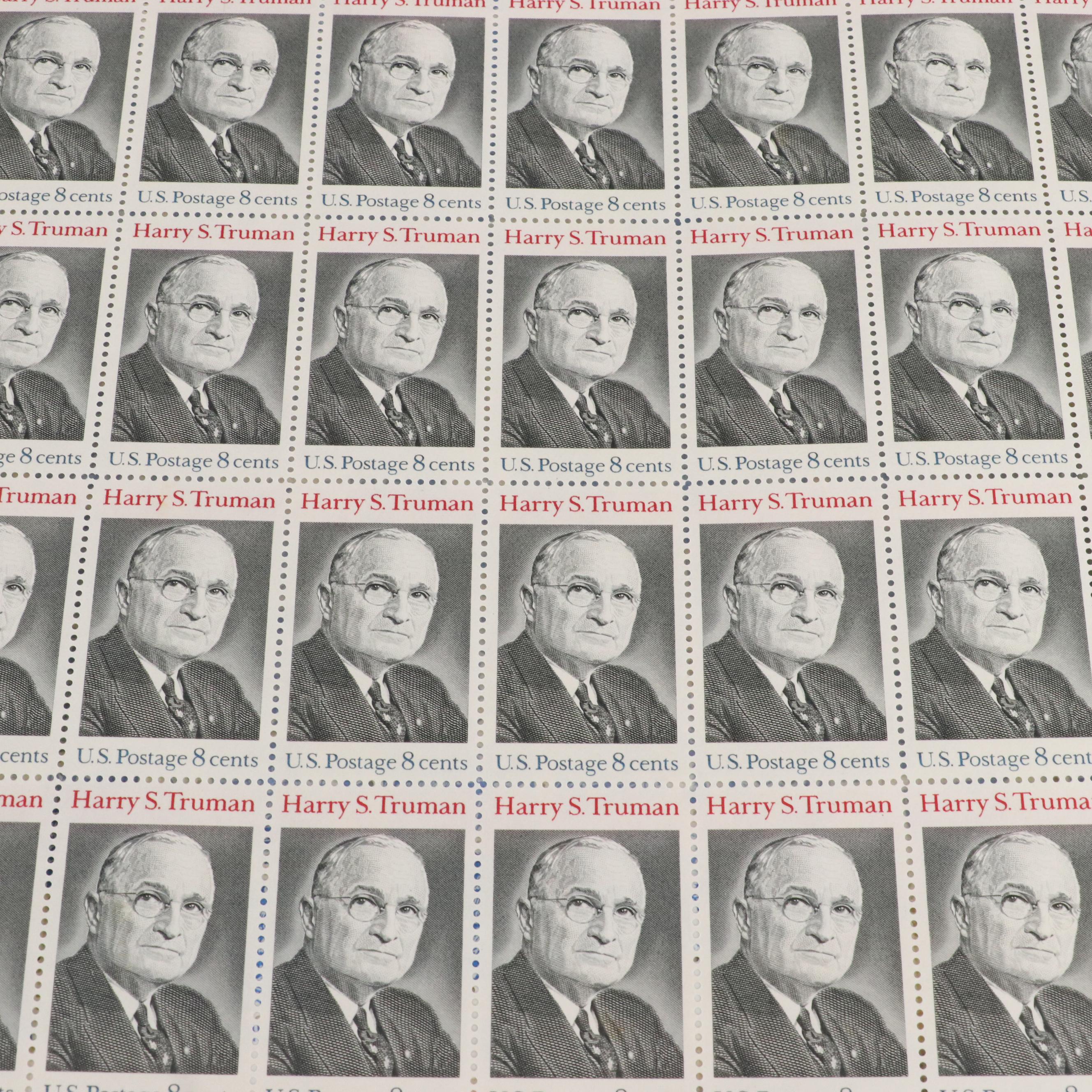 Over 130 U.S. Postage Stamp Sheets