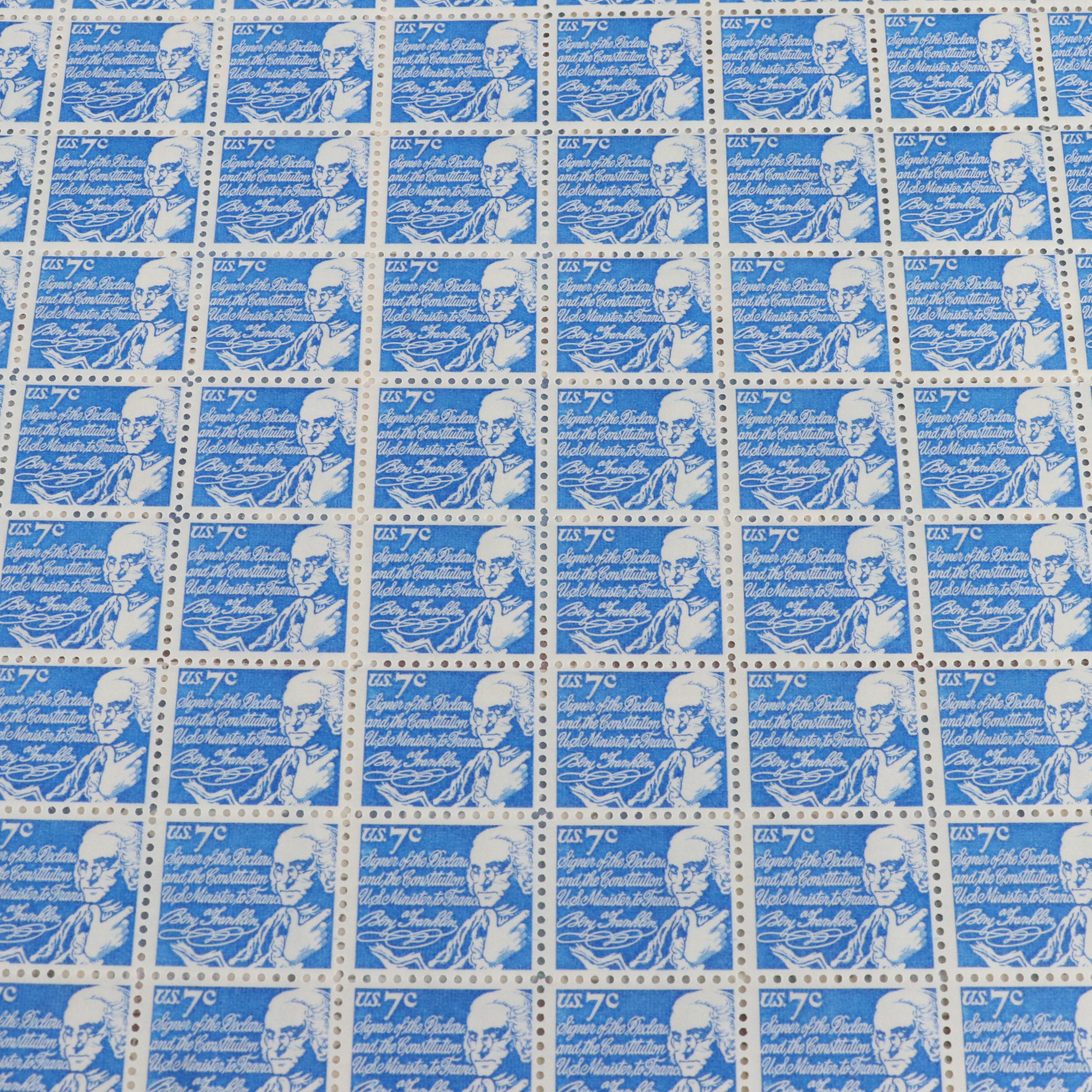 Over 130 U.S. Postage Stamp Sheets