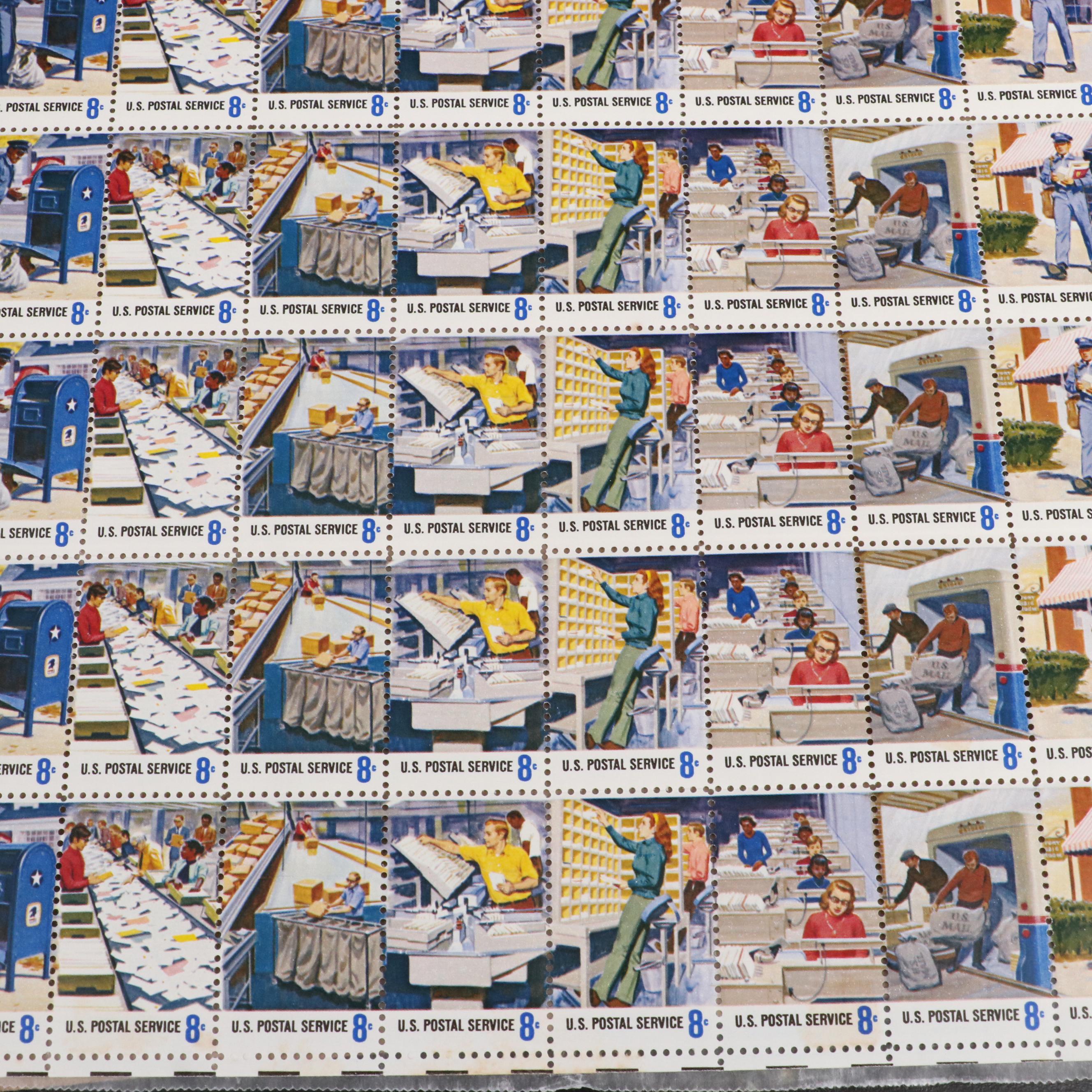 Over 130 U.S. Postage Stamp Sheets