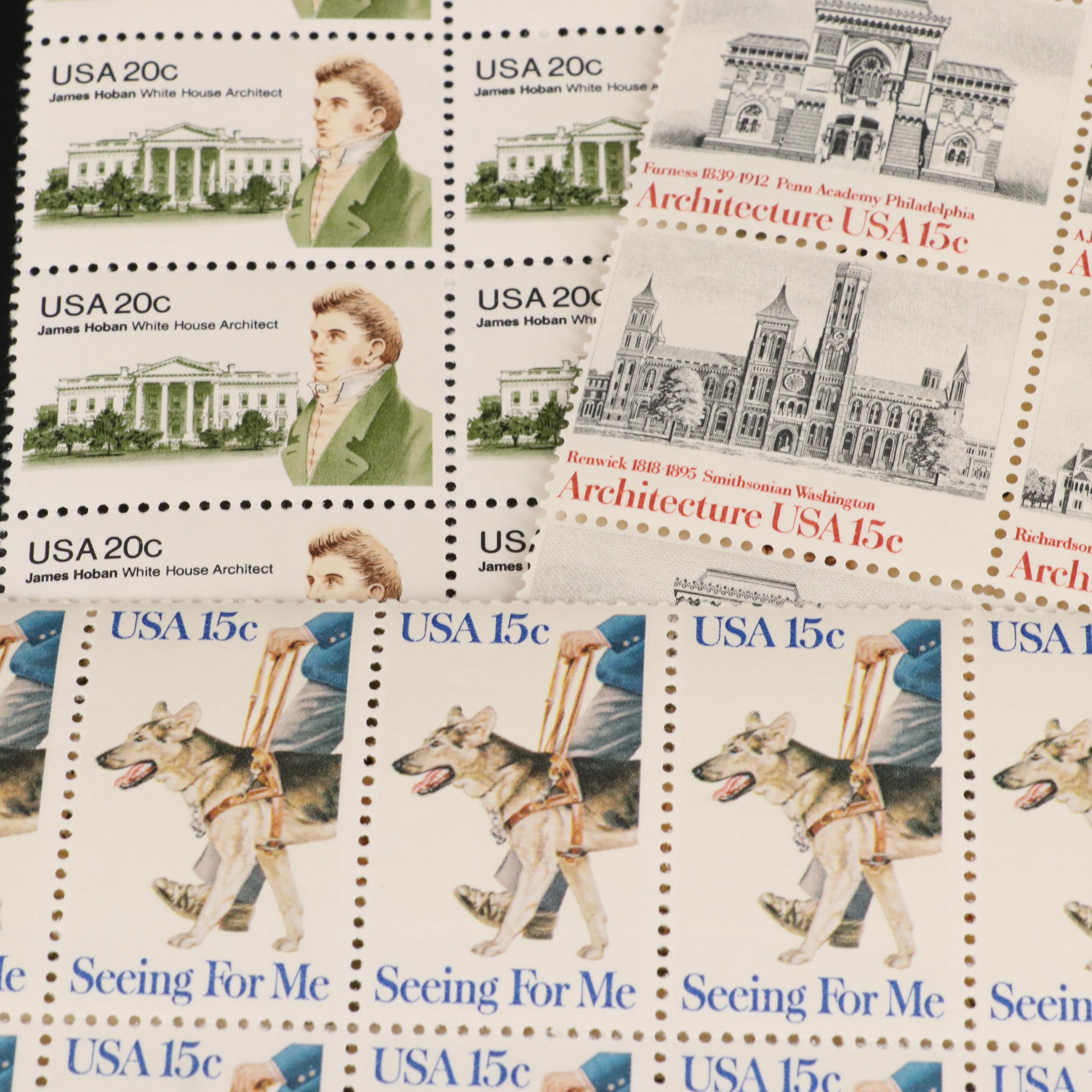 Over 130 U.S. Postage Stamp Sheets