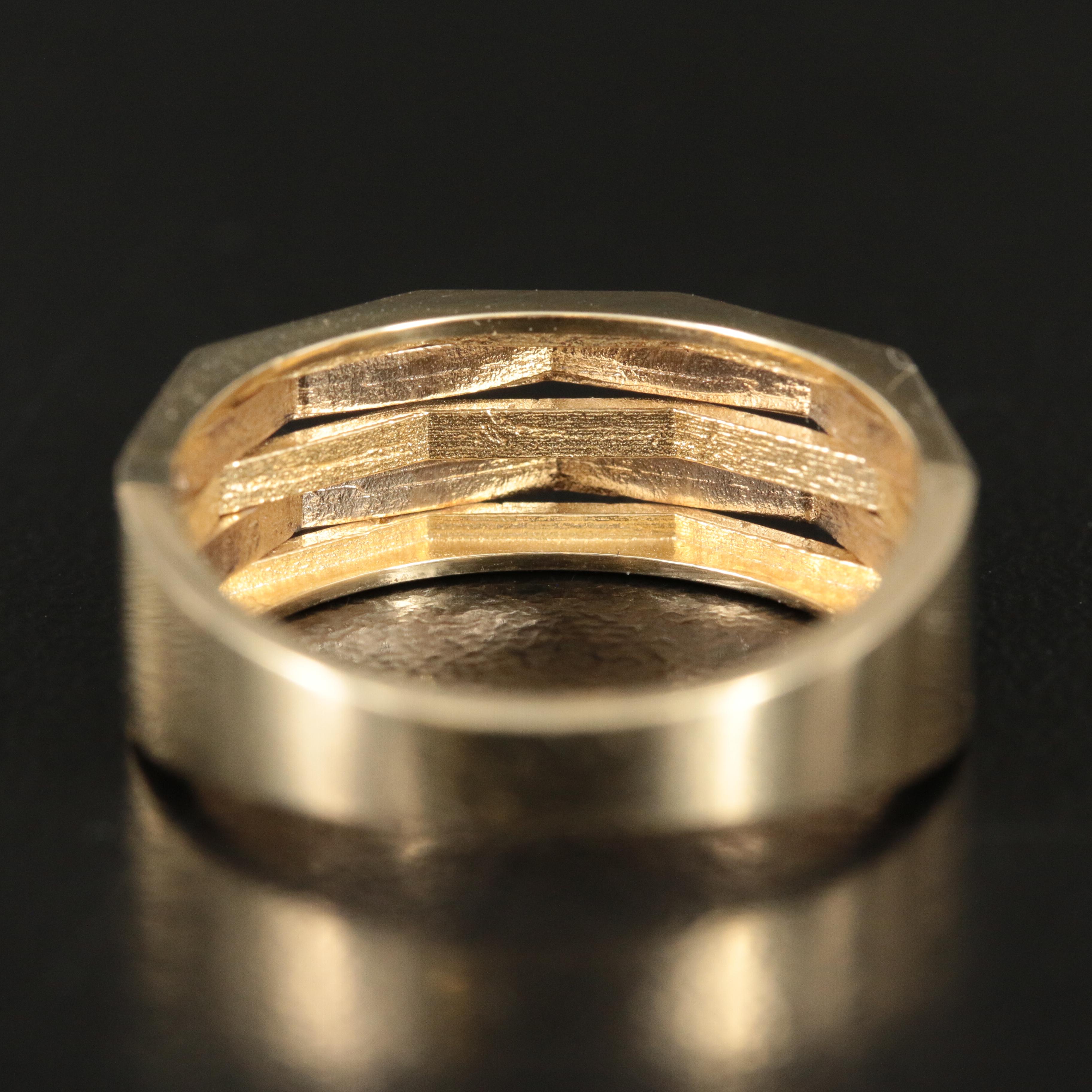 14K Geometric Band