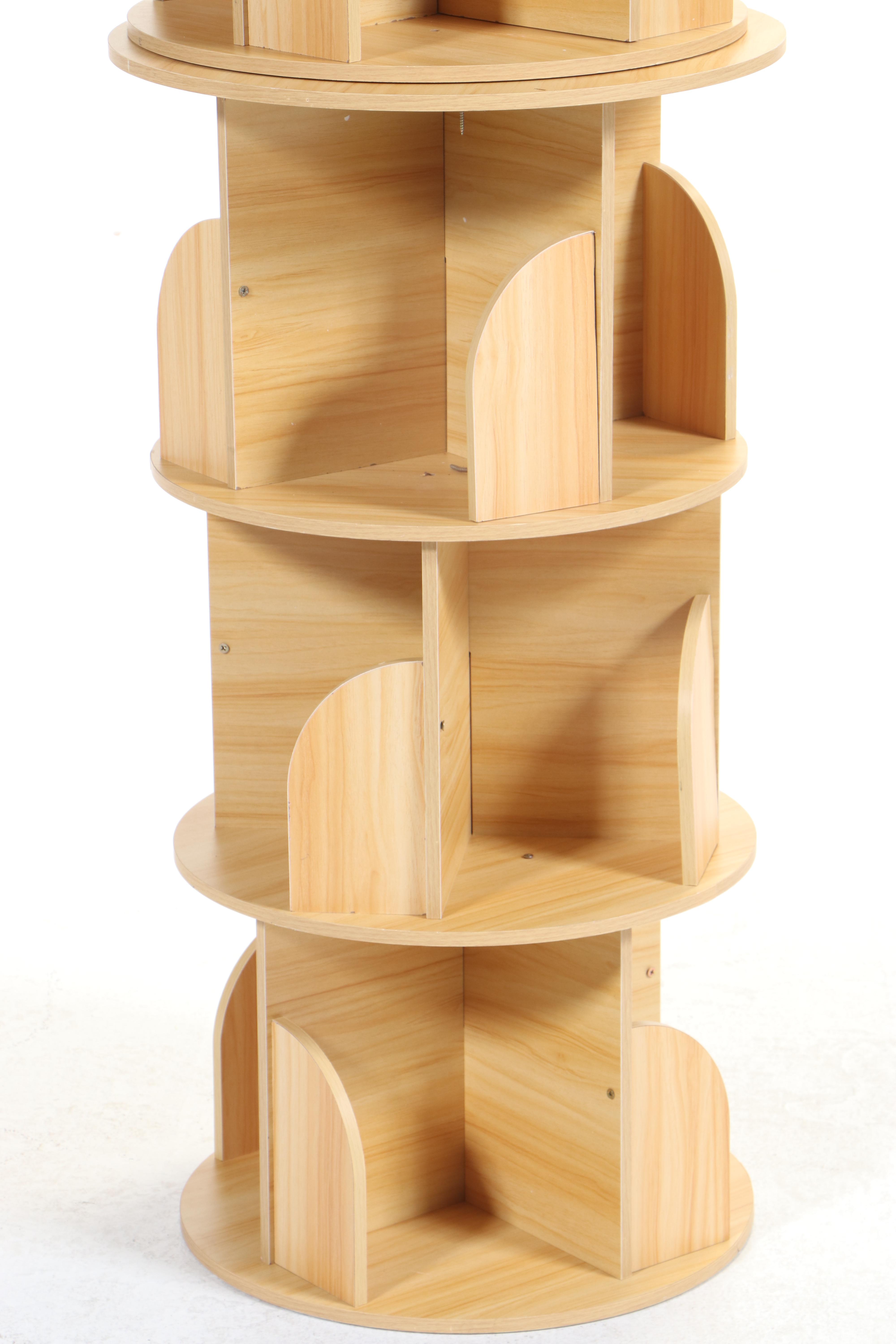 Pine Rotating Bookcase