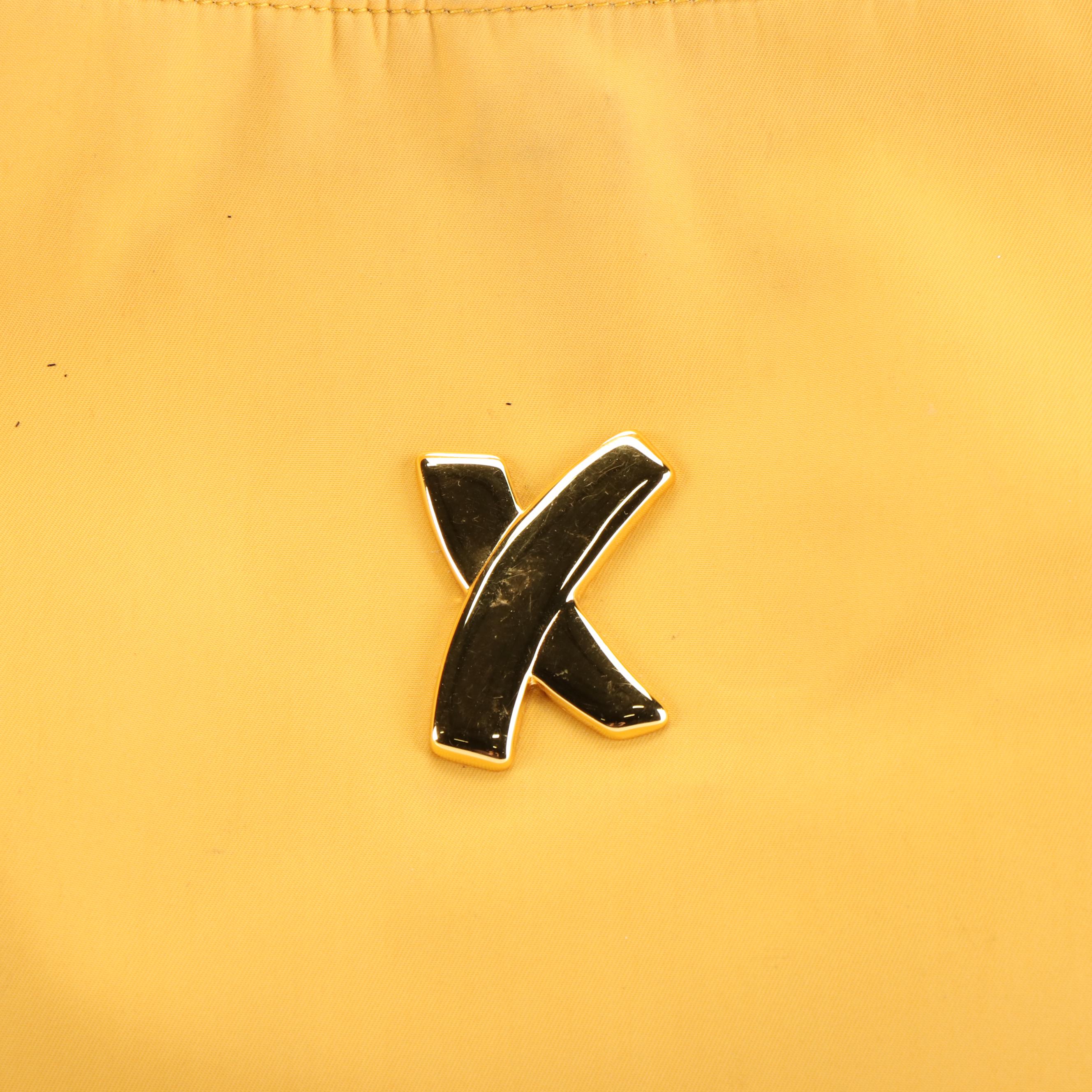 Paloma Picasso Signature X Yellow Nylon Shoulder Bag