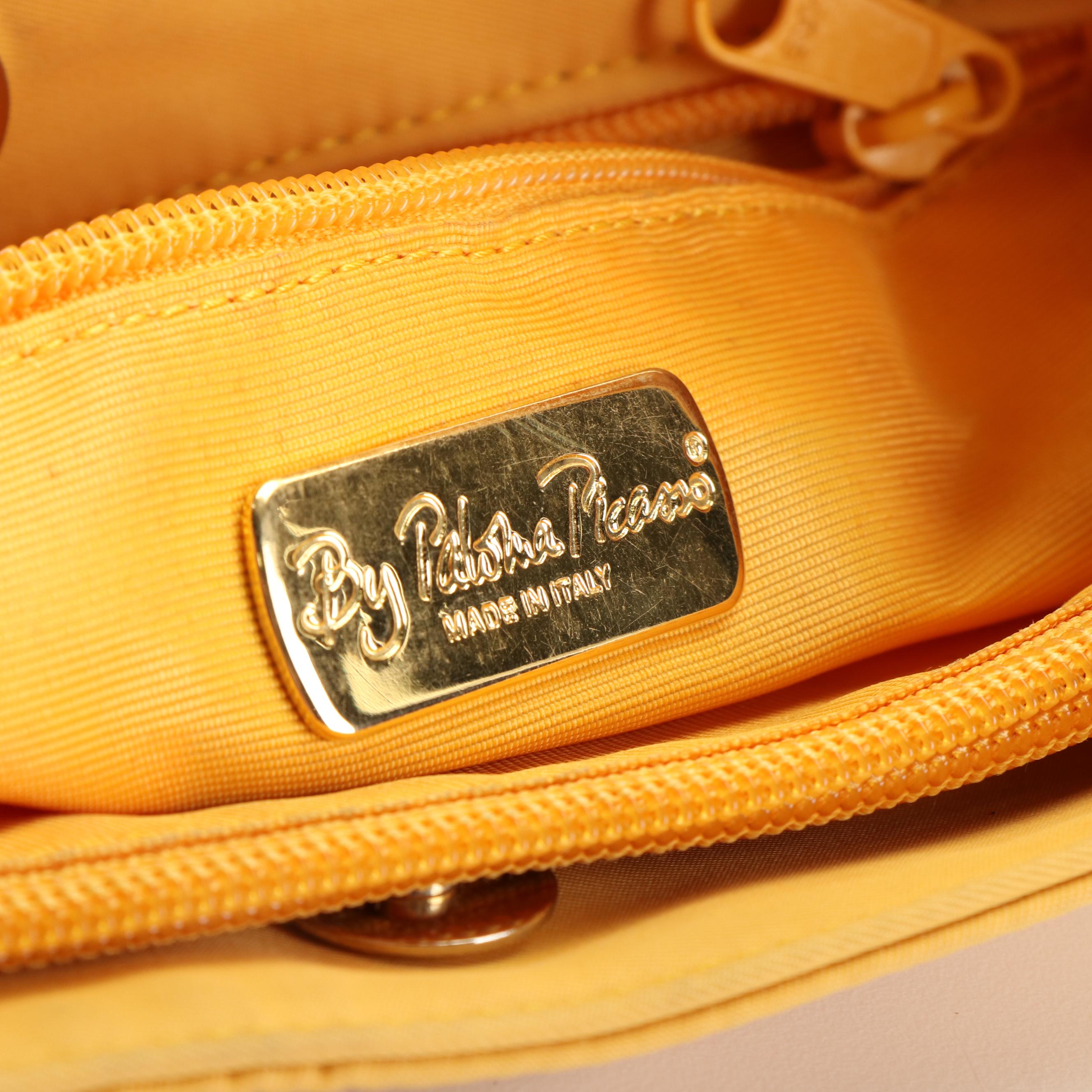 Paloma Picasso Signature X Yellow Nylon Shoulder Bag