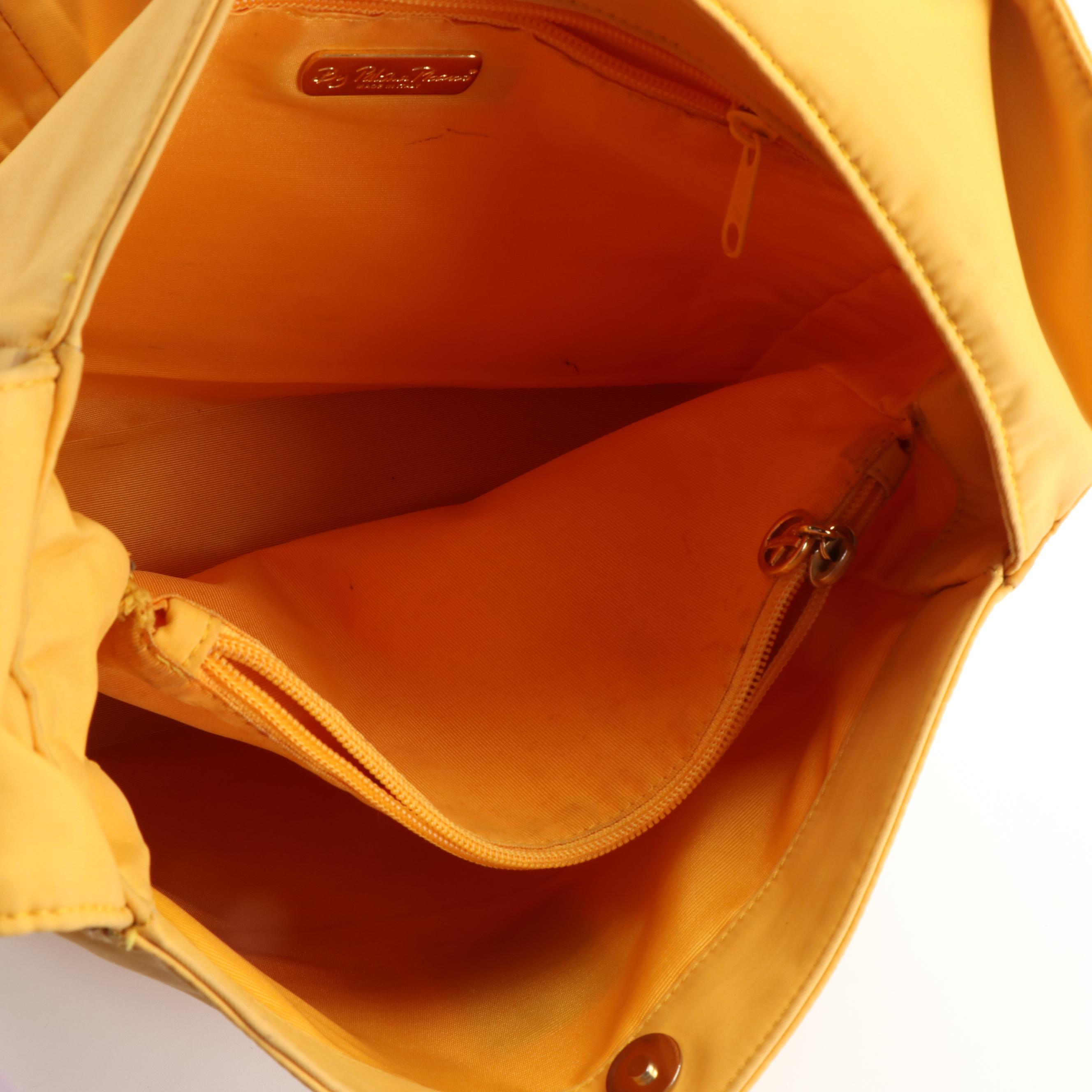 Paloma Picasso Signature X Yellow Nylon Shoulder Bag