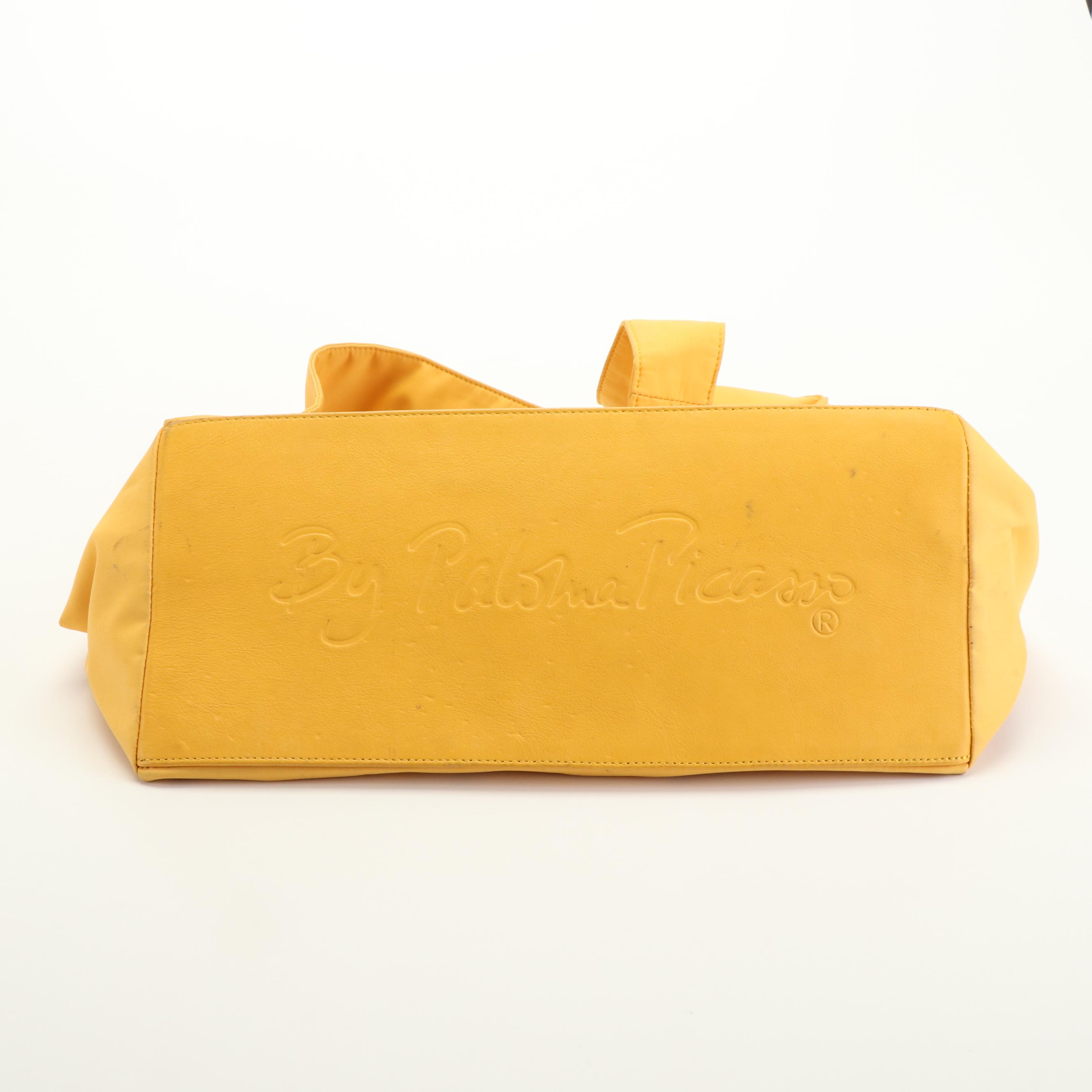 Paloma Picasso Signature X Yellow Nylon Shoulder Bag