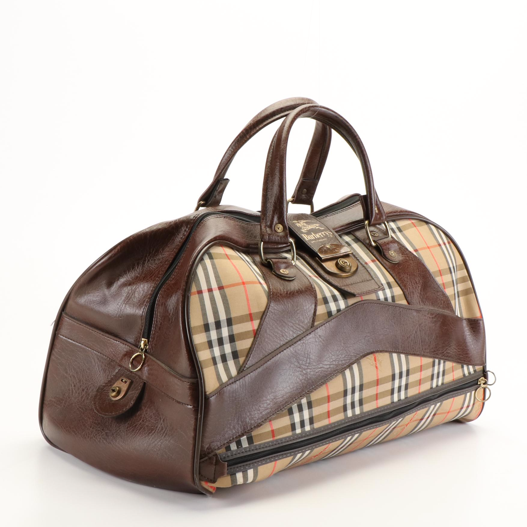 Burberry Haymarket Check Duffle Bag EBTH