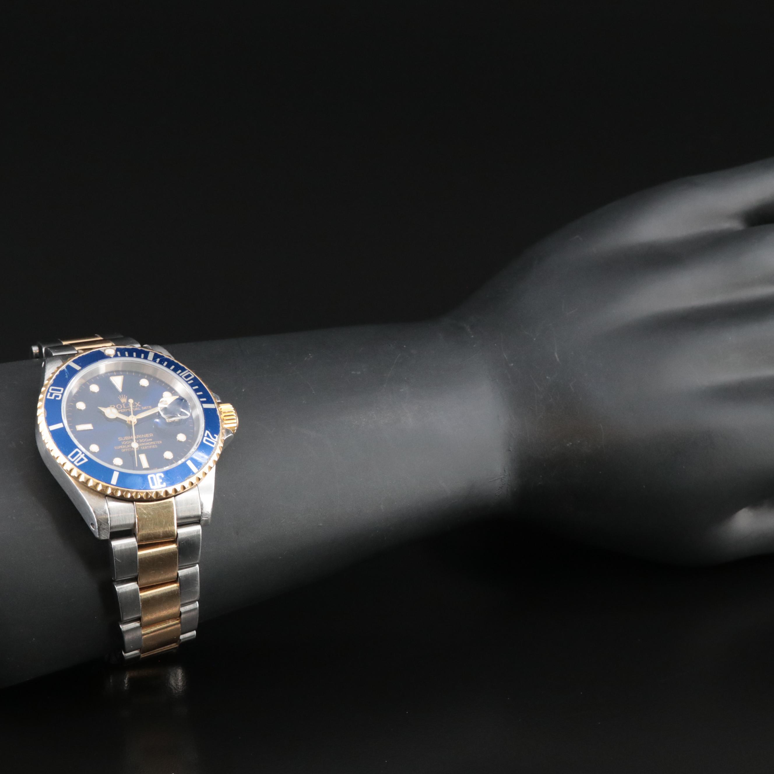 2002 18K and Stainless Steel Rolex Submariner Date Watch