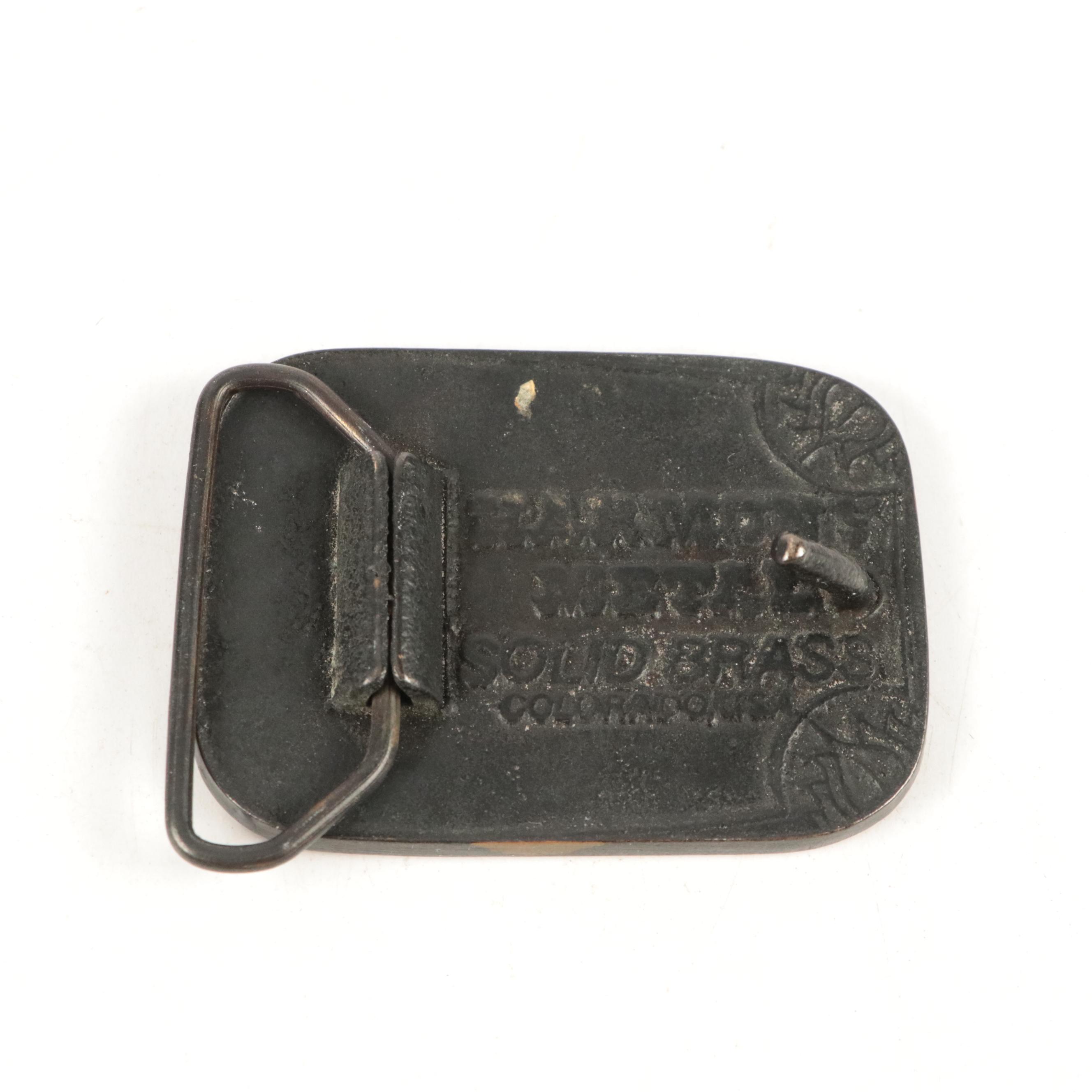 Valley Forge Handcrafted Metal and Leather Belt Buckles with Other Belt Buckles