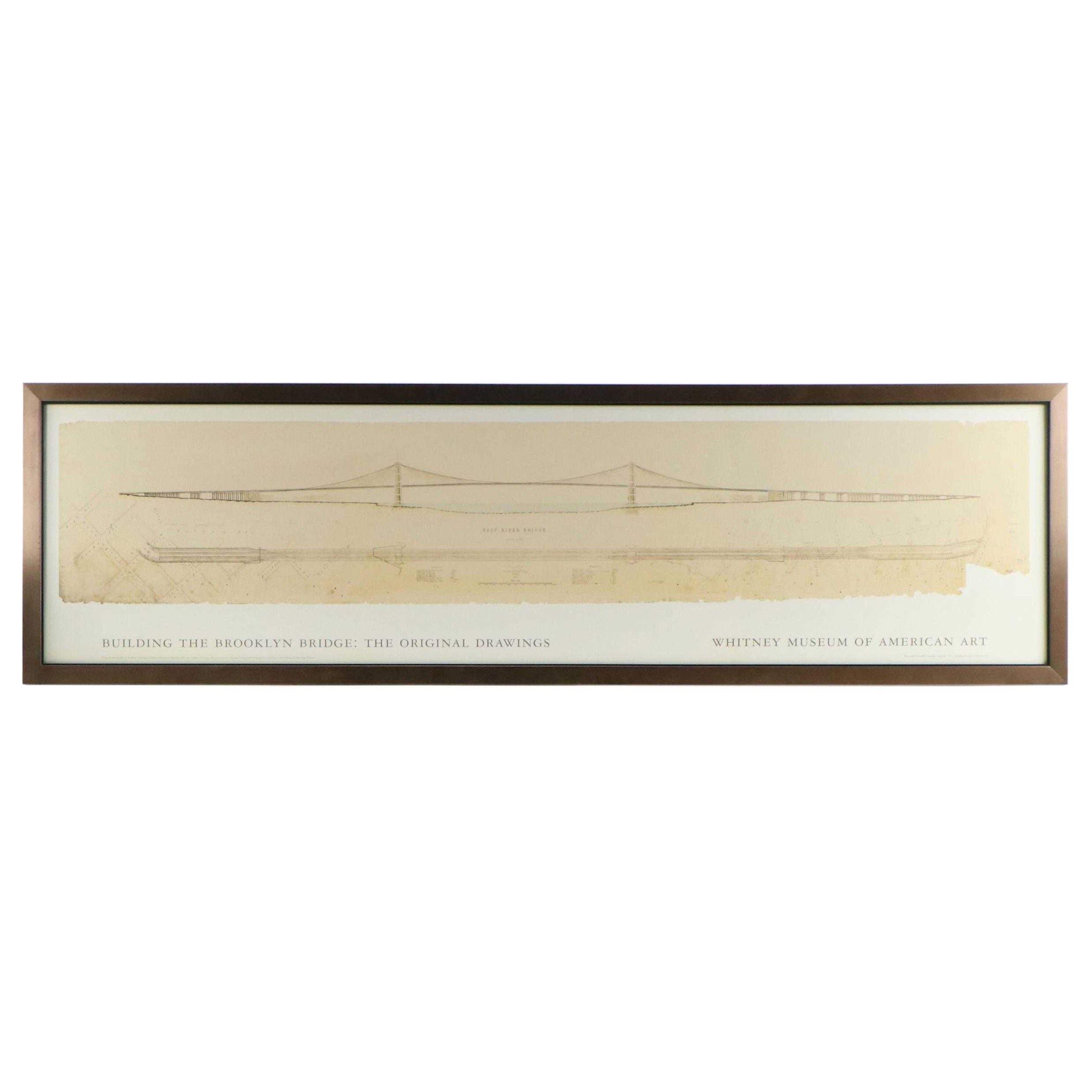 Whitney Museum Exhibition Poster "Building the Brooklyn Bridge," 2004