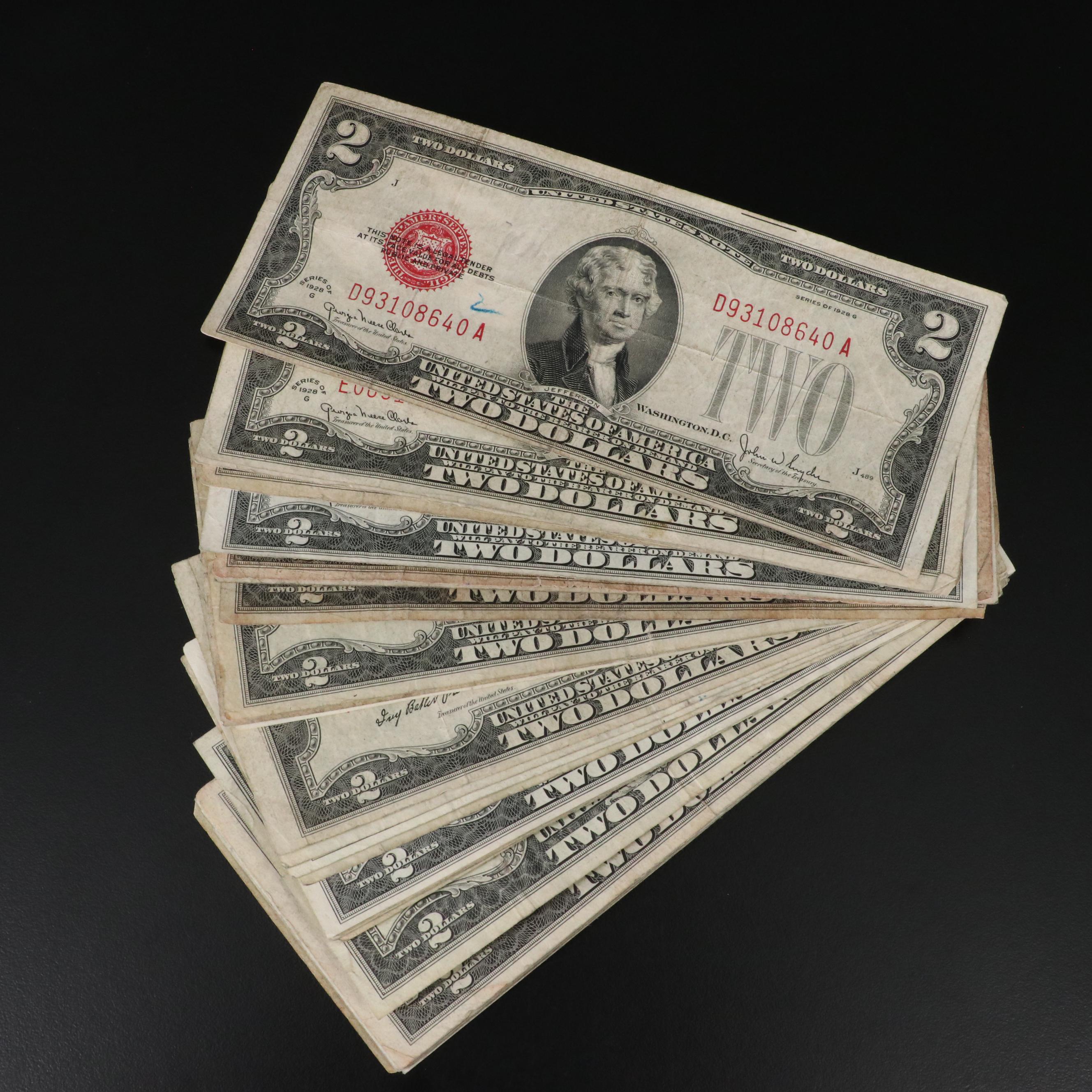 Twenty-Nine Two Dollar Legal Tender Notes