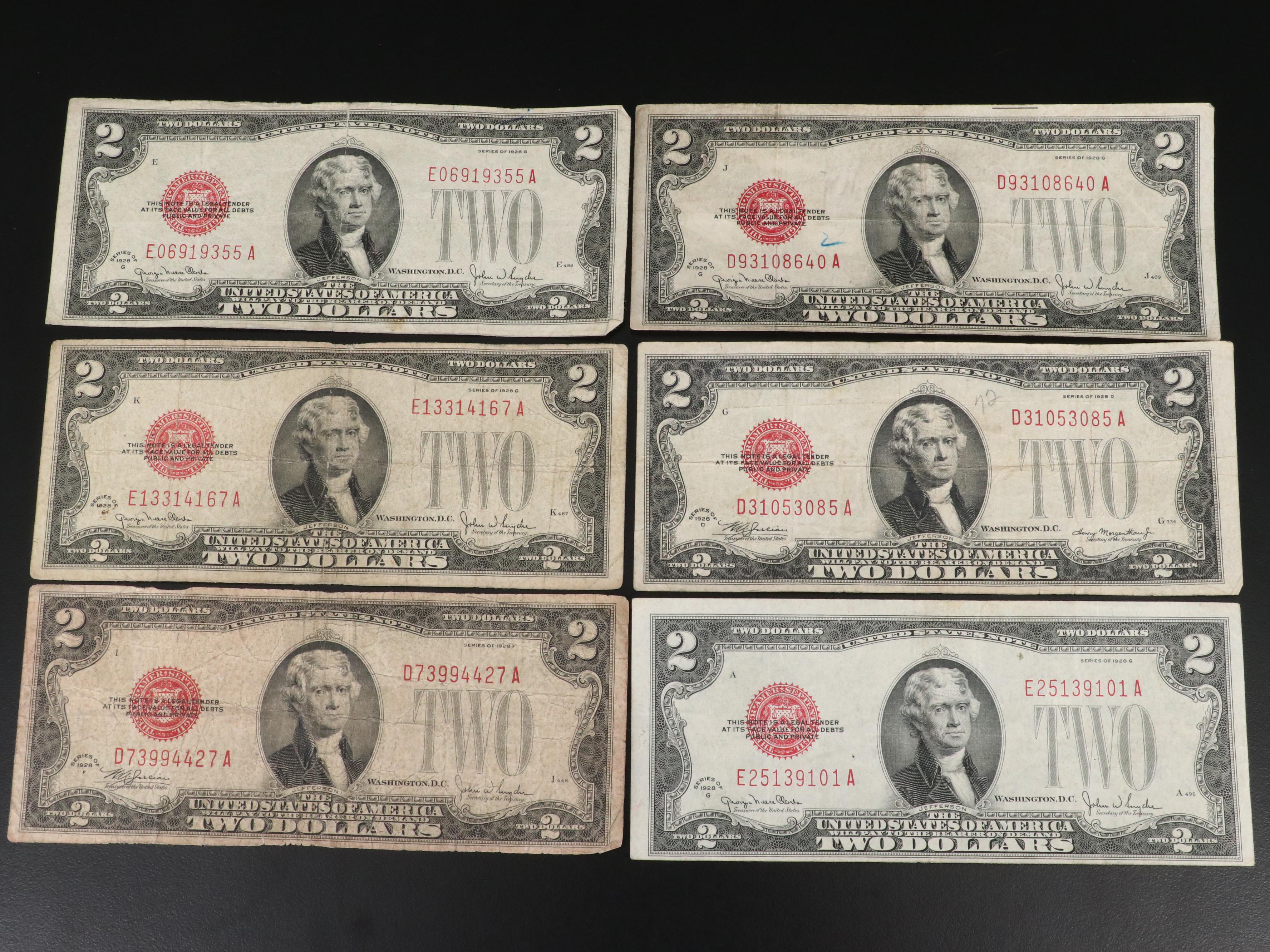 Twenty-Nine Two Dollar Legal Tender Notes