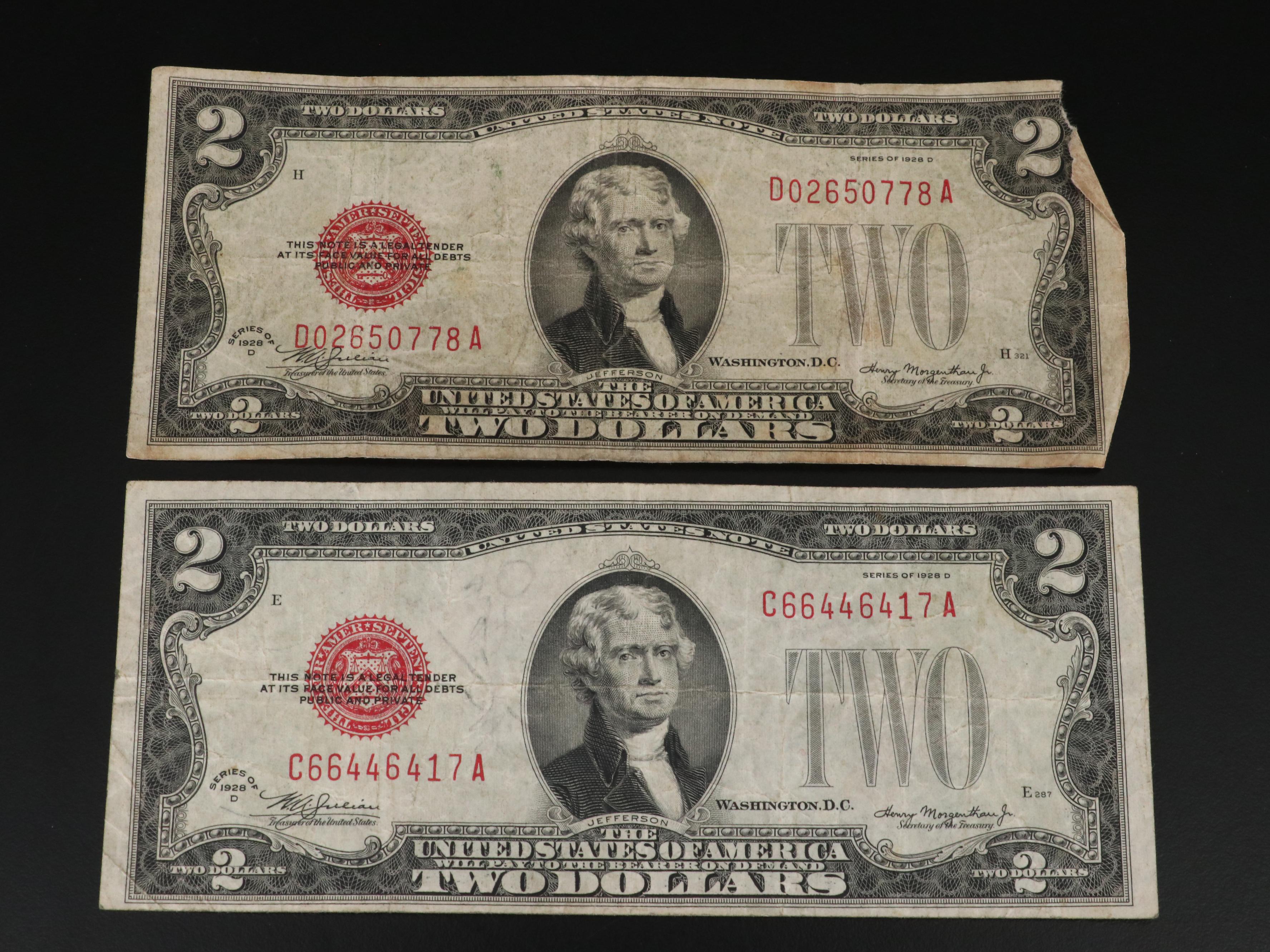 Twenty-Nine Two Dollar Legal Tender Notes