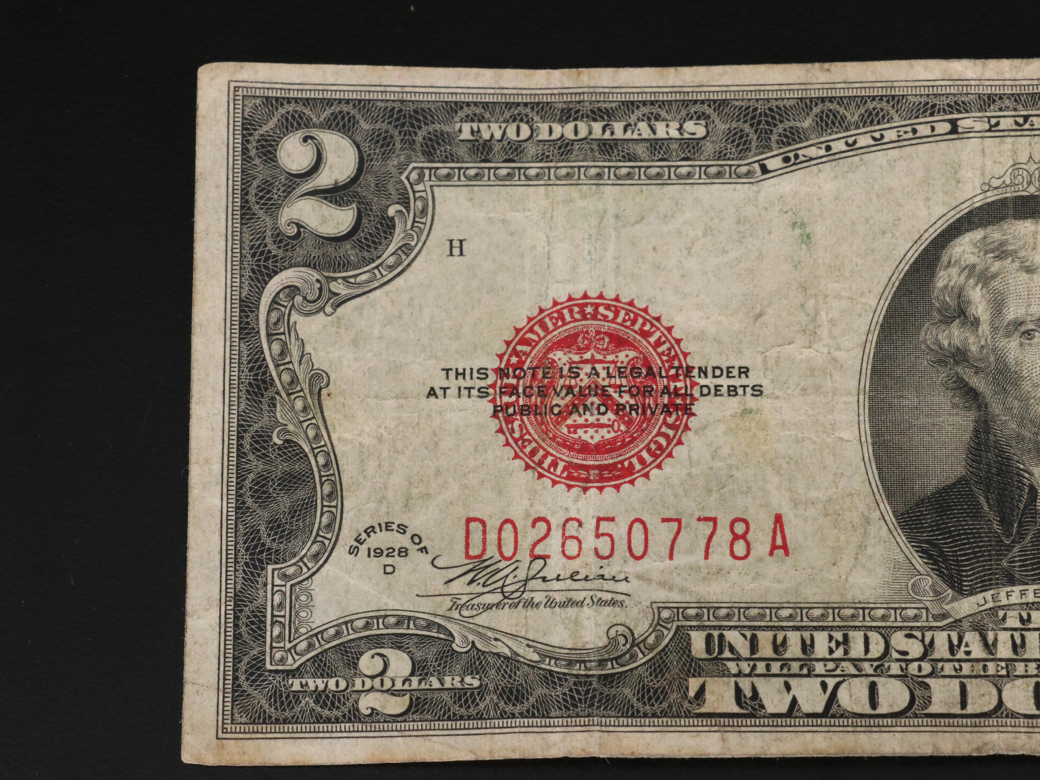 Twenty-Nine Two Dollar Legal Tender Notes