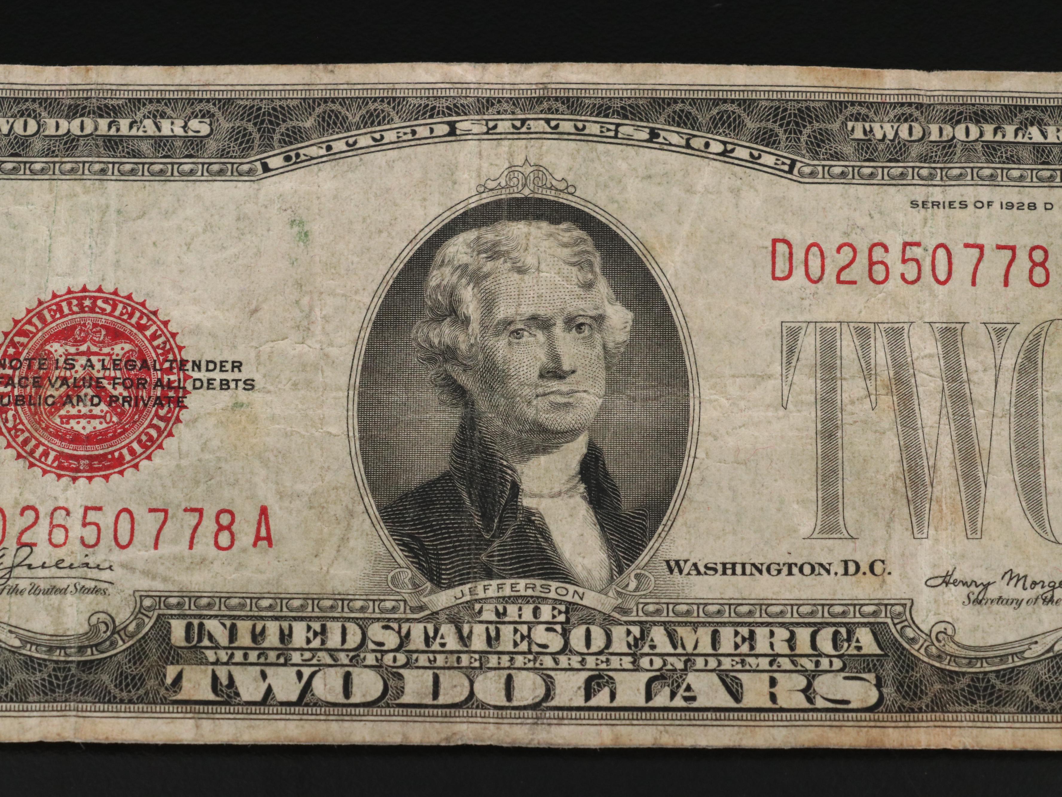 Twenty-Nine Two Dollar Legal Tender Notes