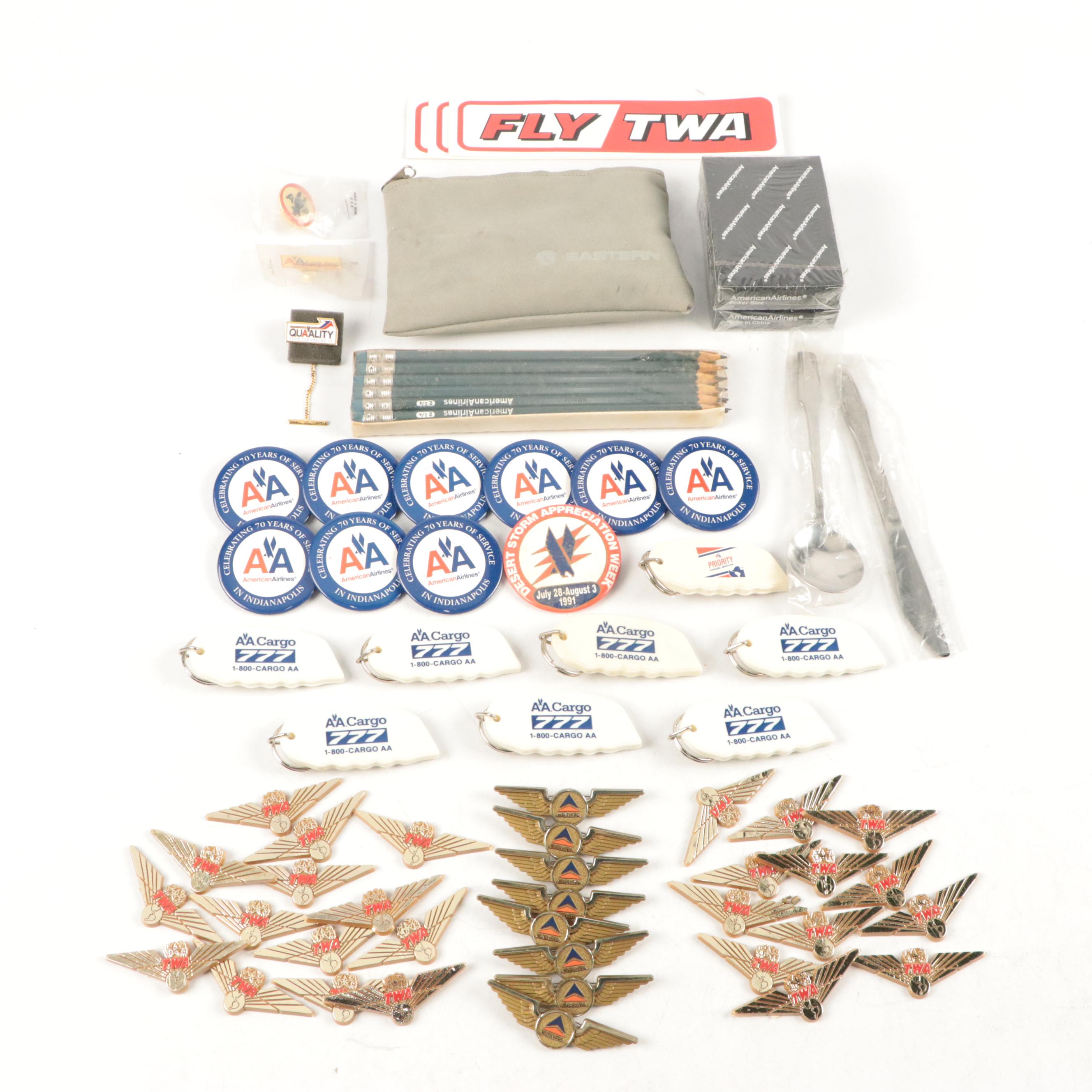 Delta, American Airlines, and Other Airline Branded Assorted Merchandise