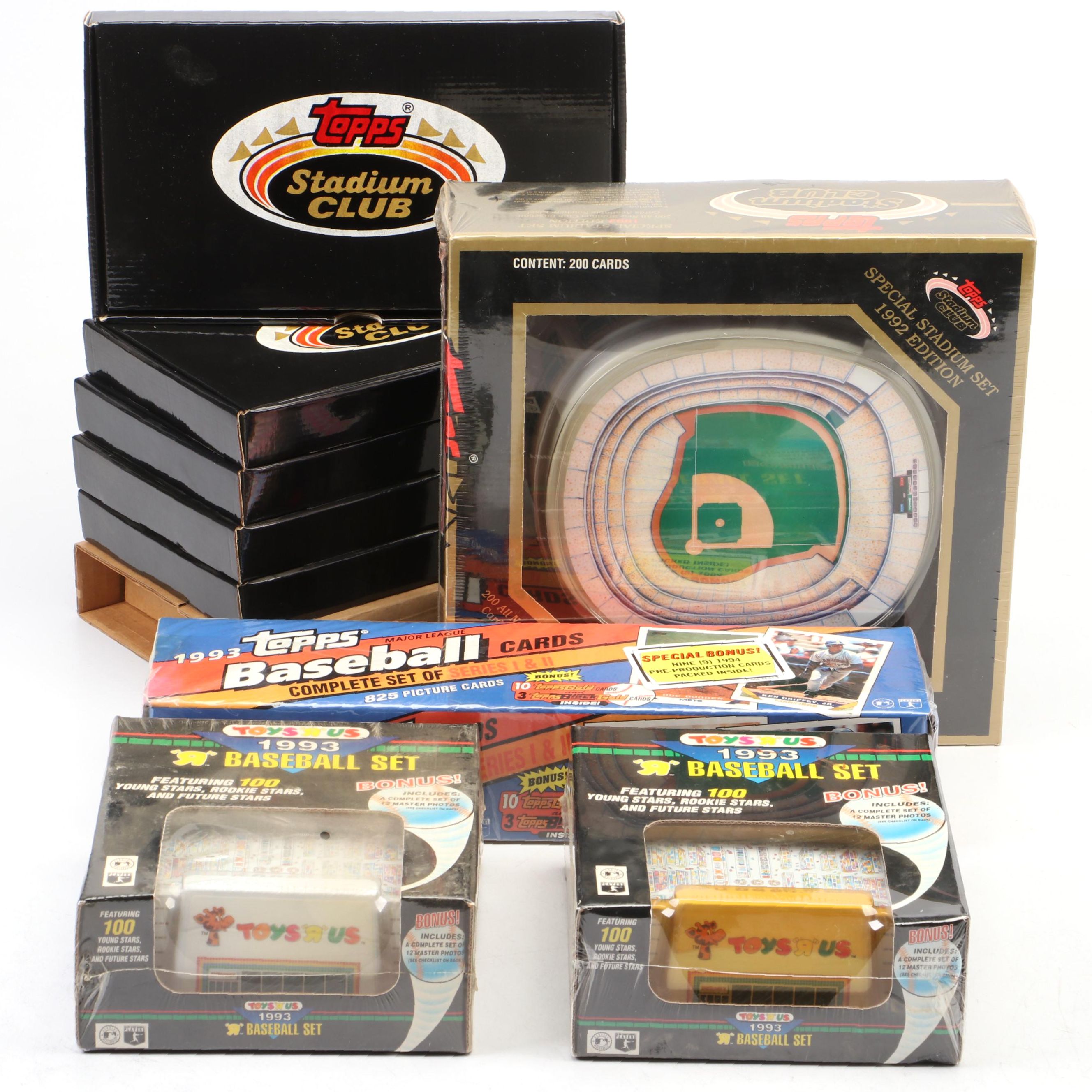 1992 and 1993 Topps Stadium Club Sealed Baseball Card Sets and More EBTH