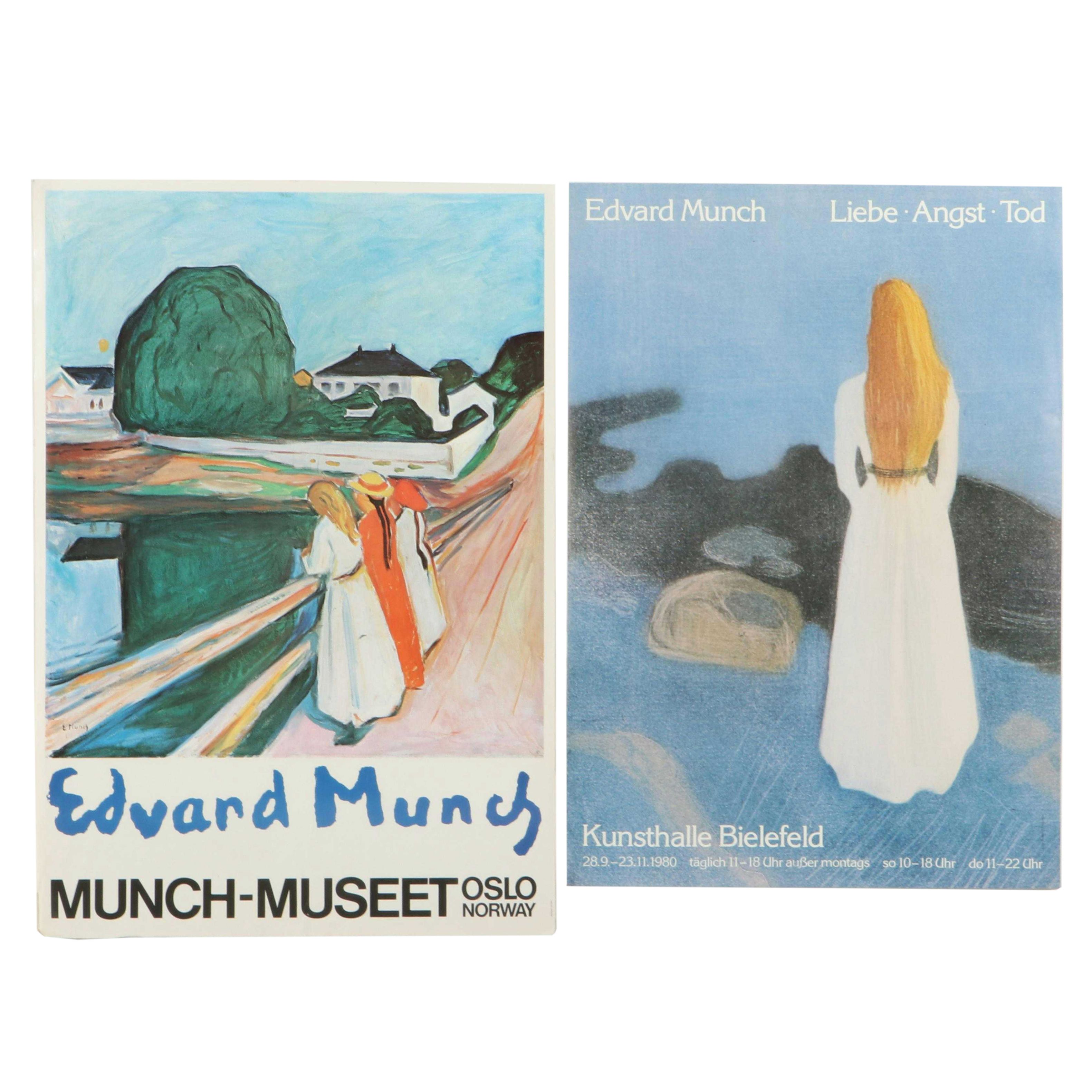 Edvard Munch Exhibition Posters, Late 20th Century