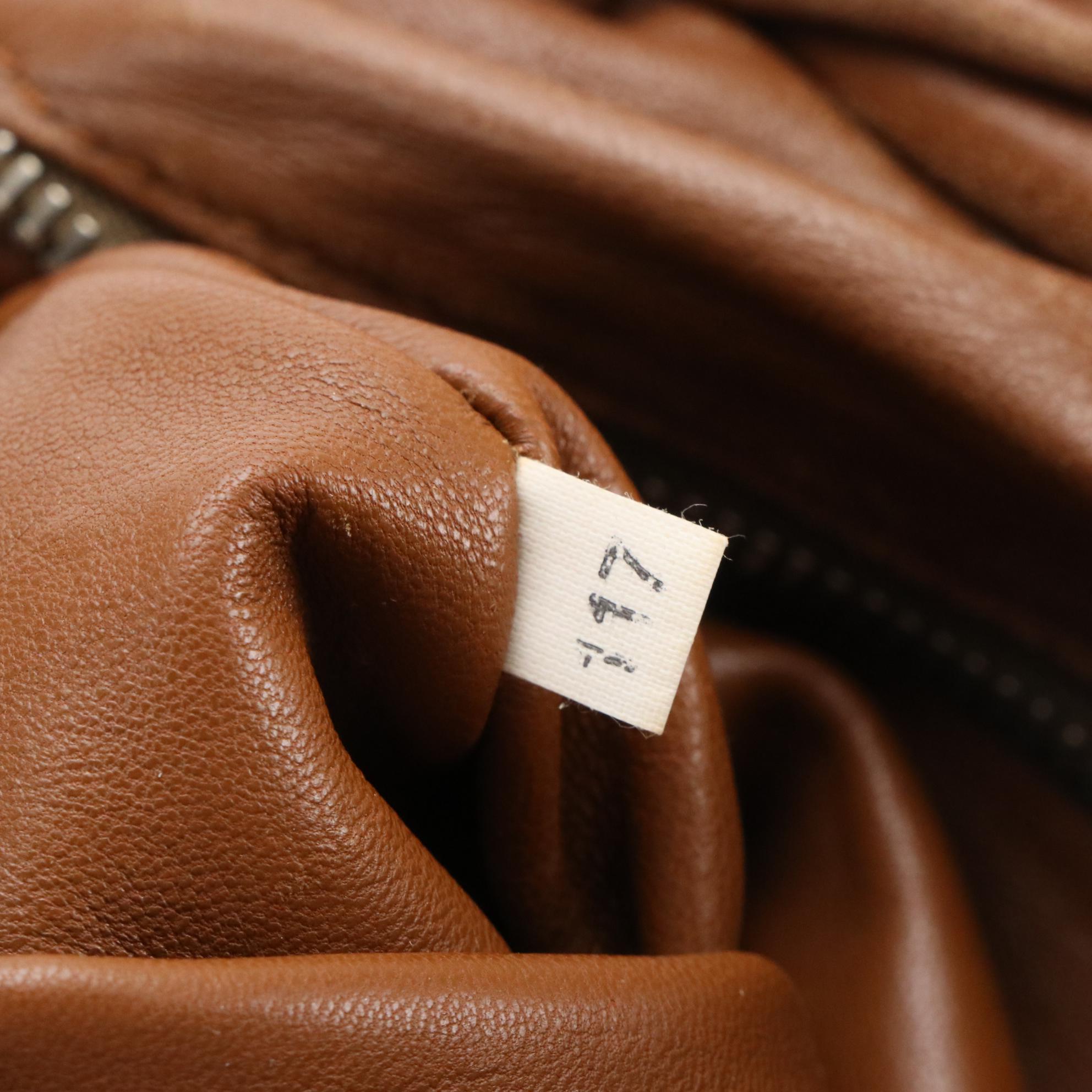 Prada Multi-Pocket Shoulder Bag in Coconut Brown Washed Leather