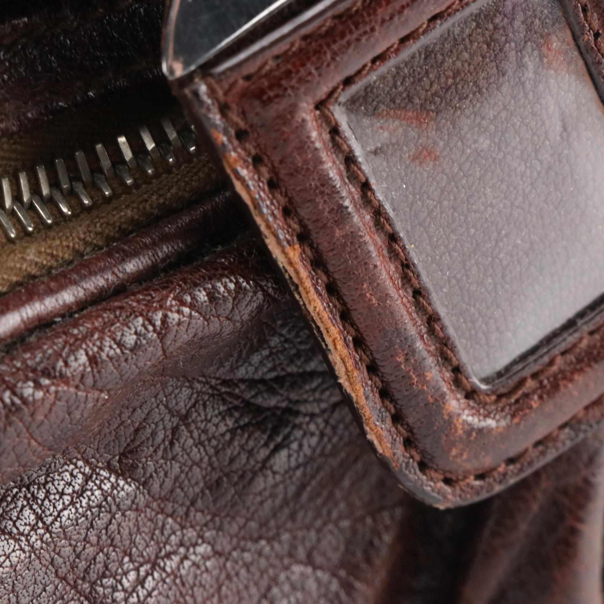 Prada Multi-Pocket Shoulder Bag in Coconut Brown Washed Leather