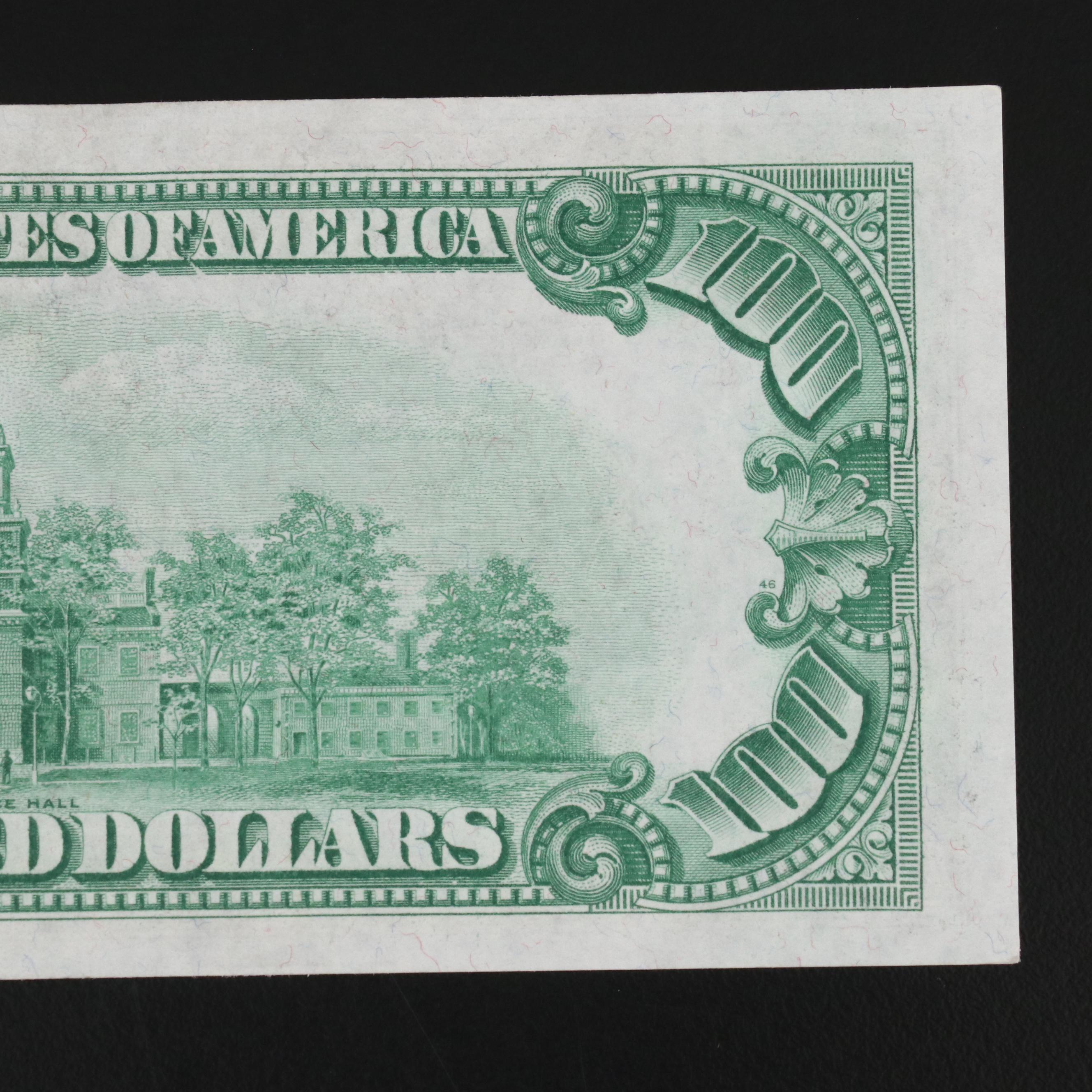 Uncirculated 1934  $100 Dollar Federal Reserve Note