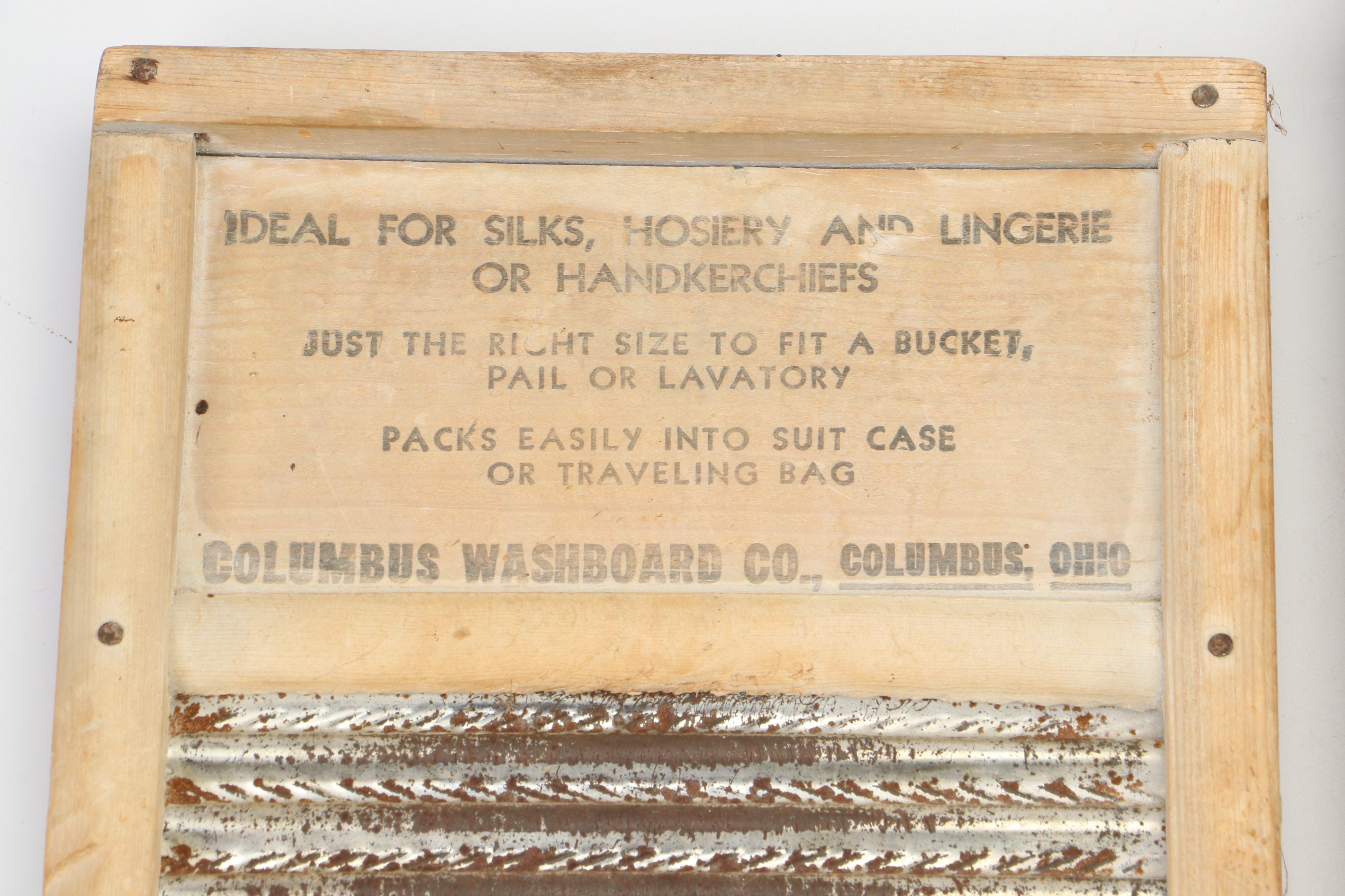 National Washboard and Columbus Washboard Co. Wooden Washboards
