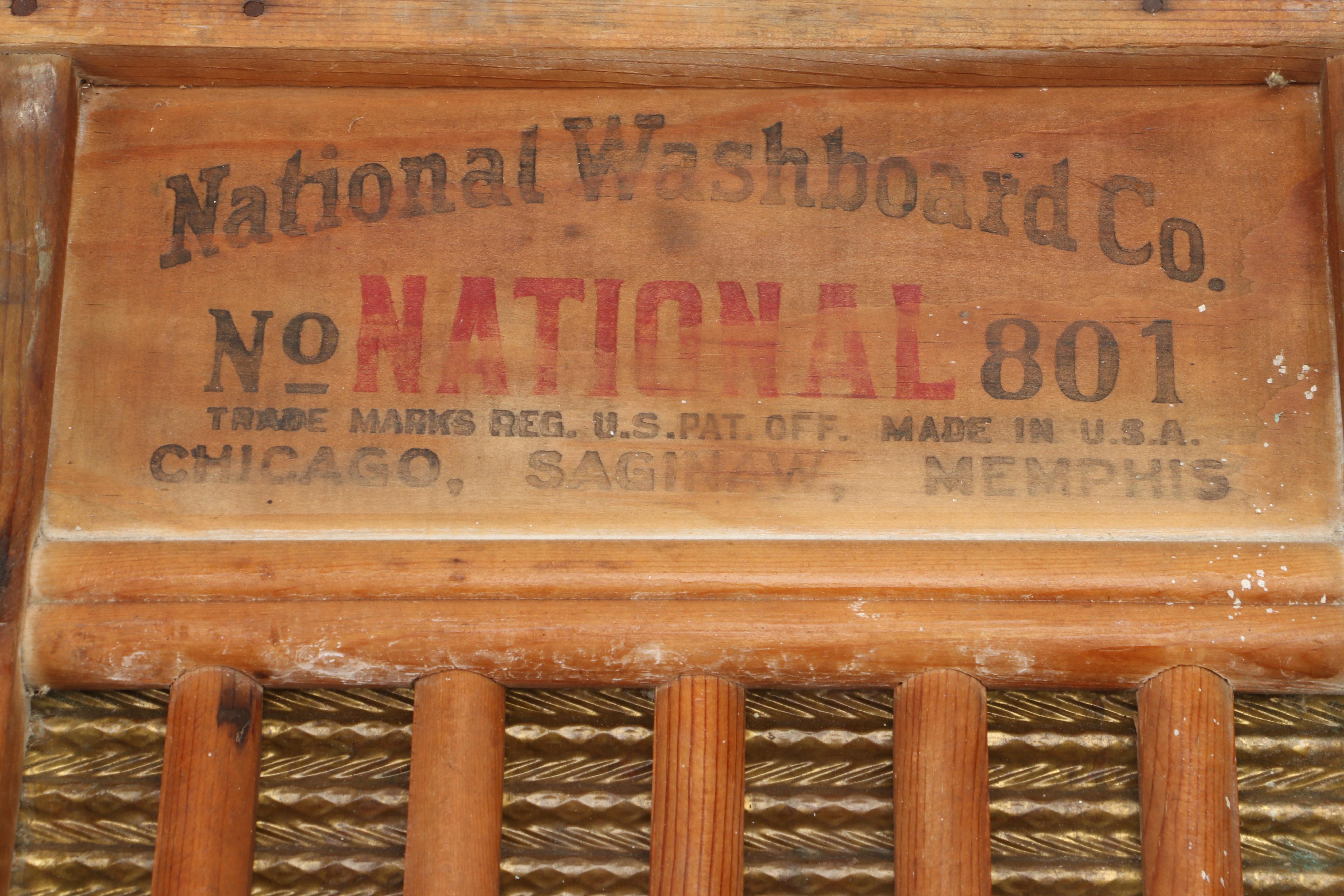 National Washboard and Columbus Washboard Co. Wooden Washboards