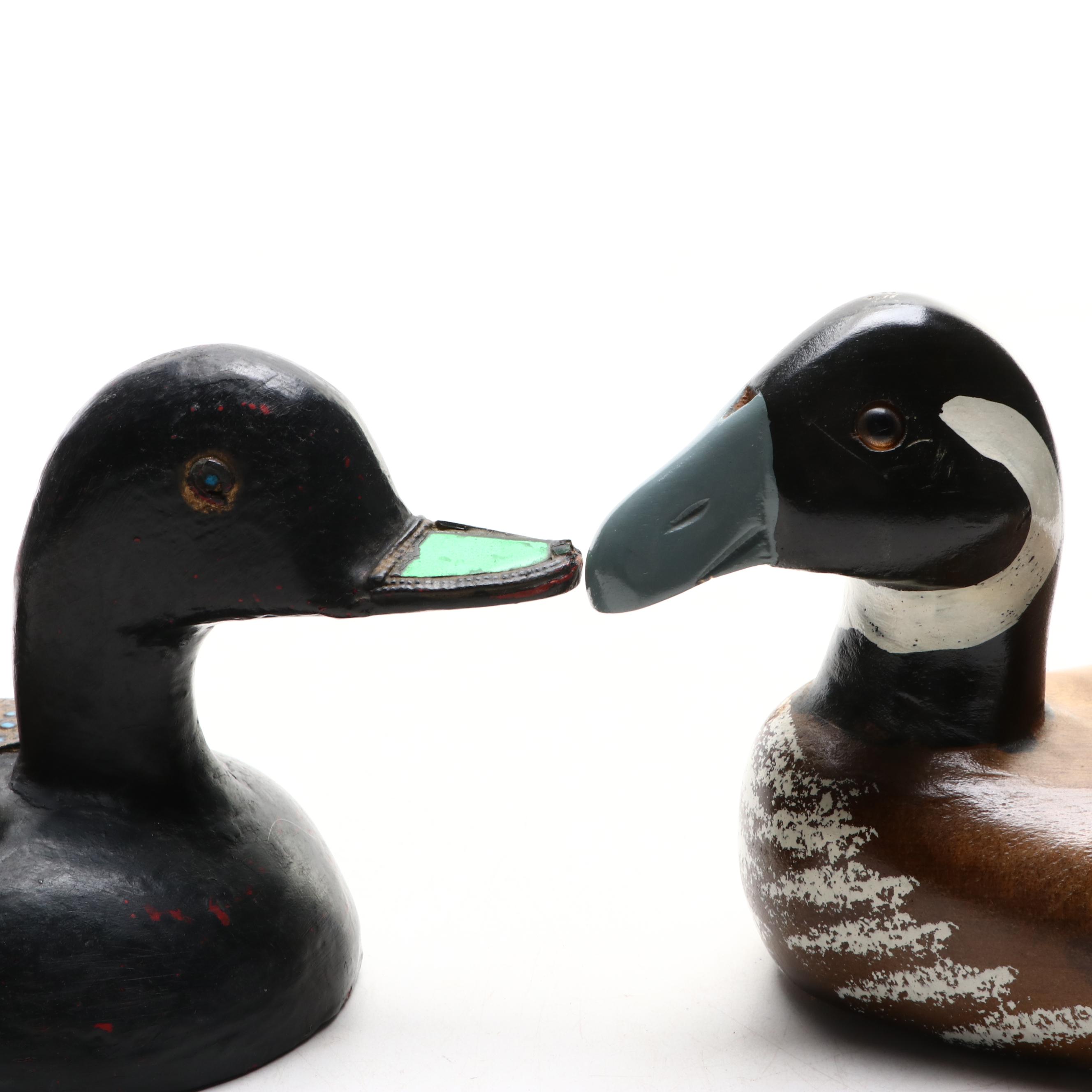 Painted and Embellished Wooden Decorative Duck Decoys