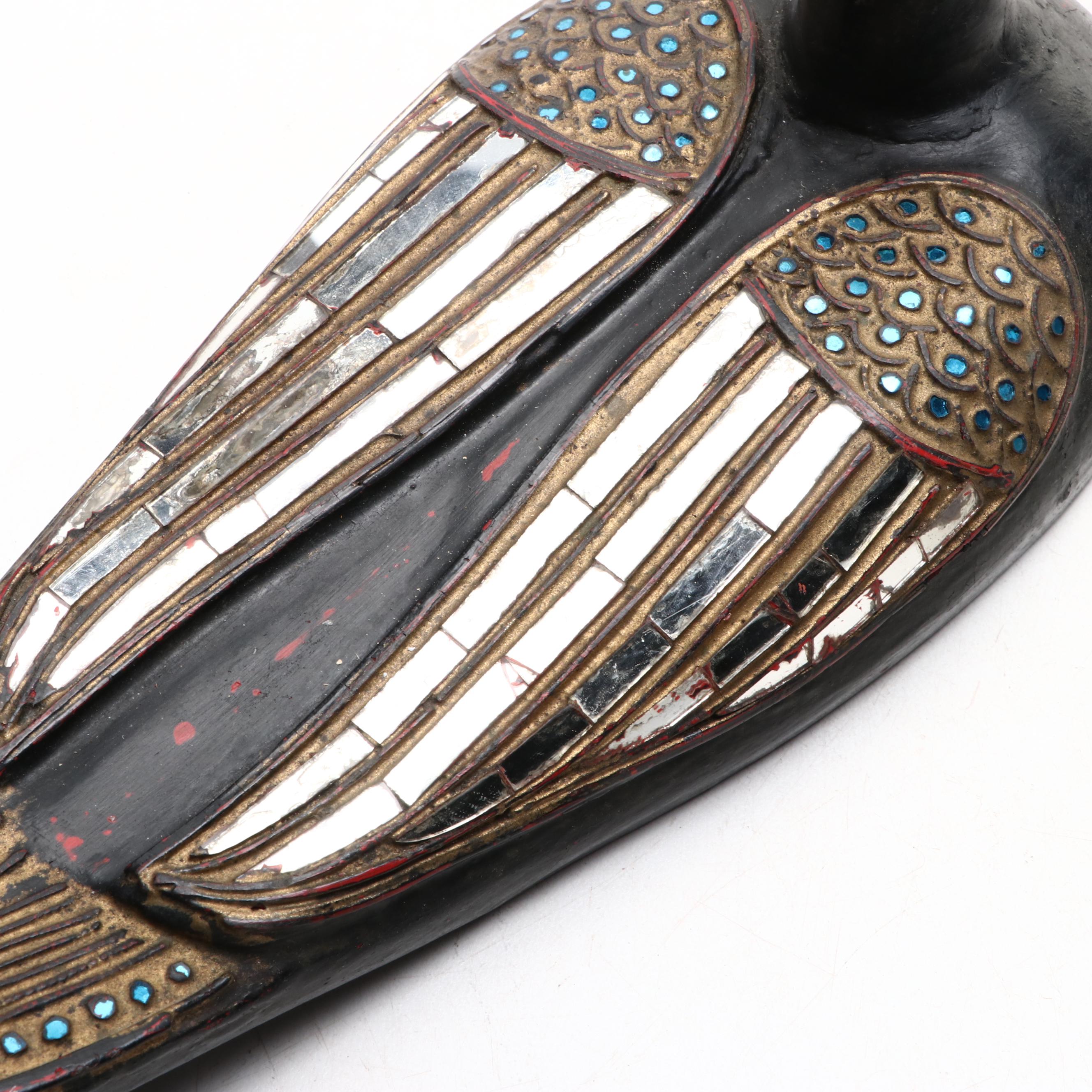 Painted and Embellished Wooden Decorative Duck Decoys