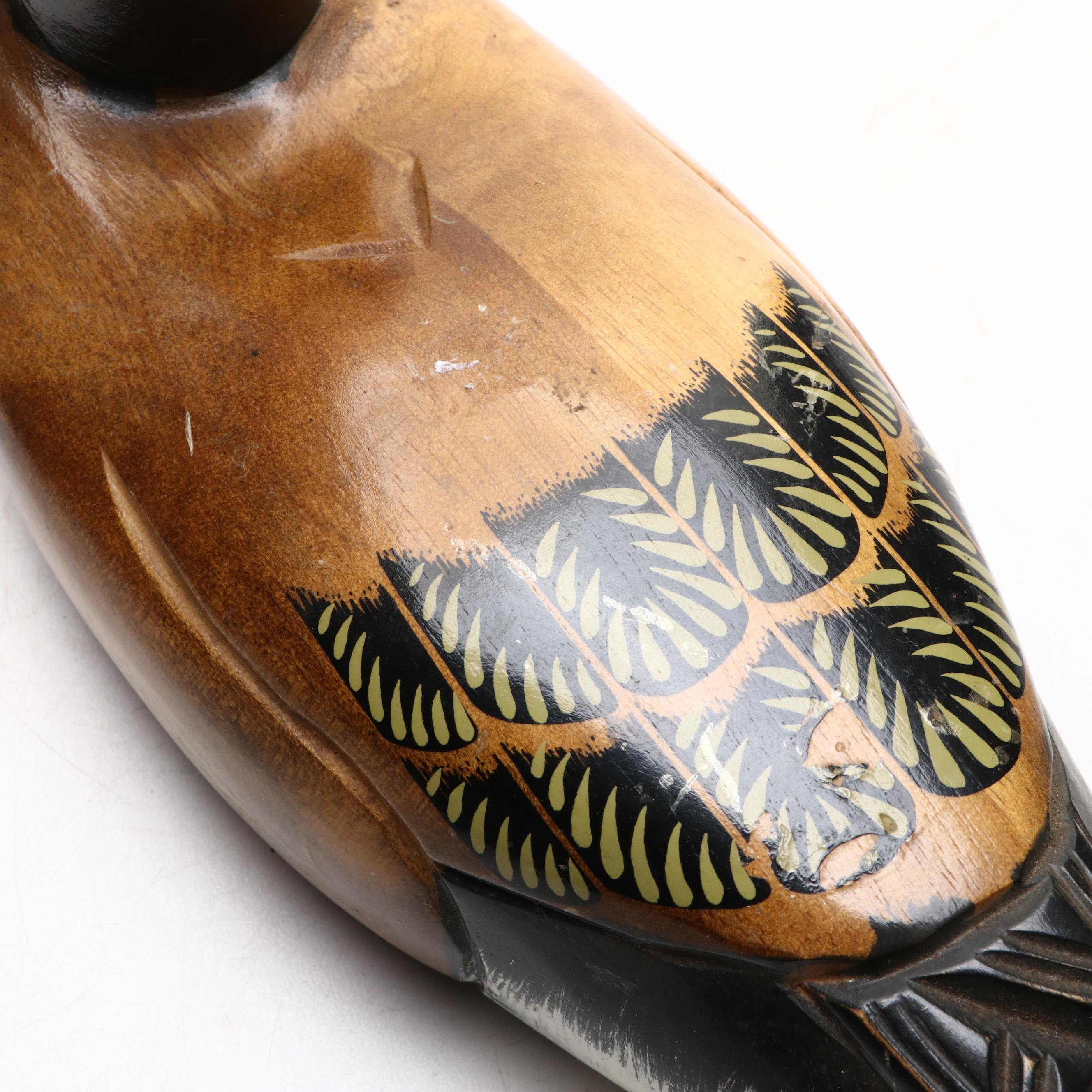 Painted and Embellished Wooden Decorative Duck Decoys