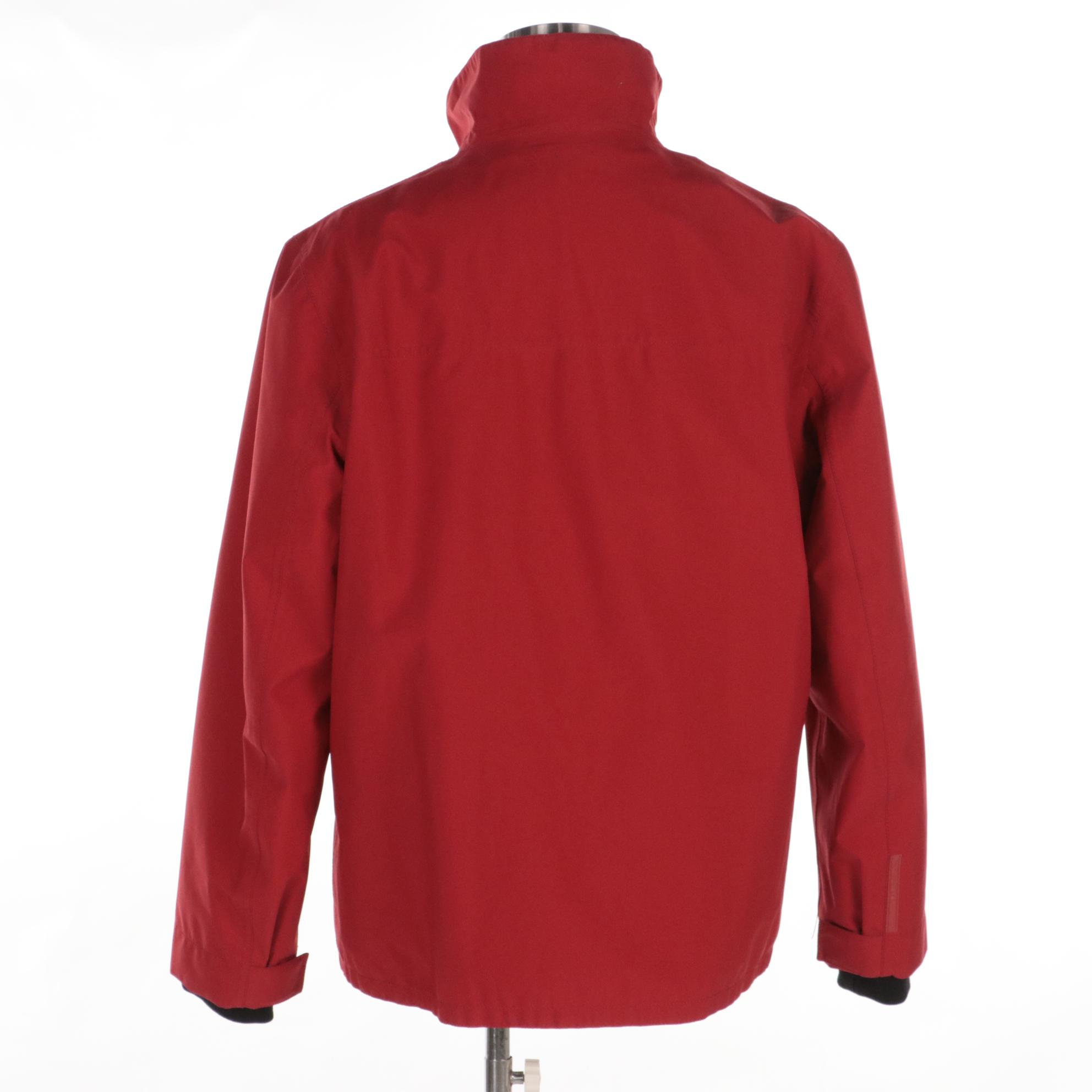 Men's Prada Gore-Tex Coat with Removable Liner in Red Polyester and Nylon