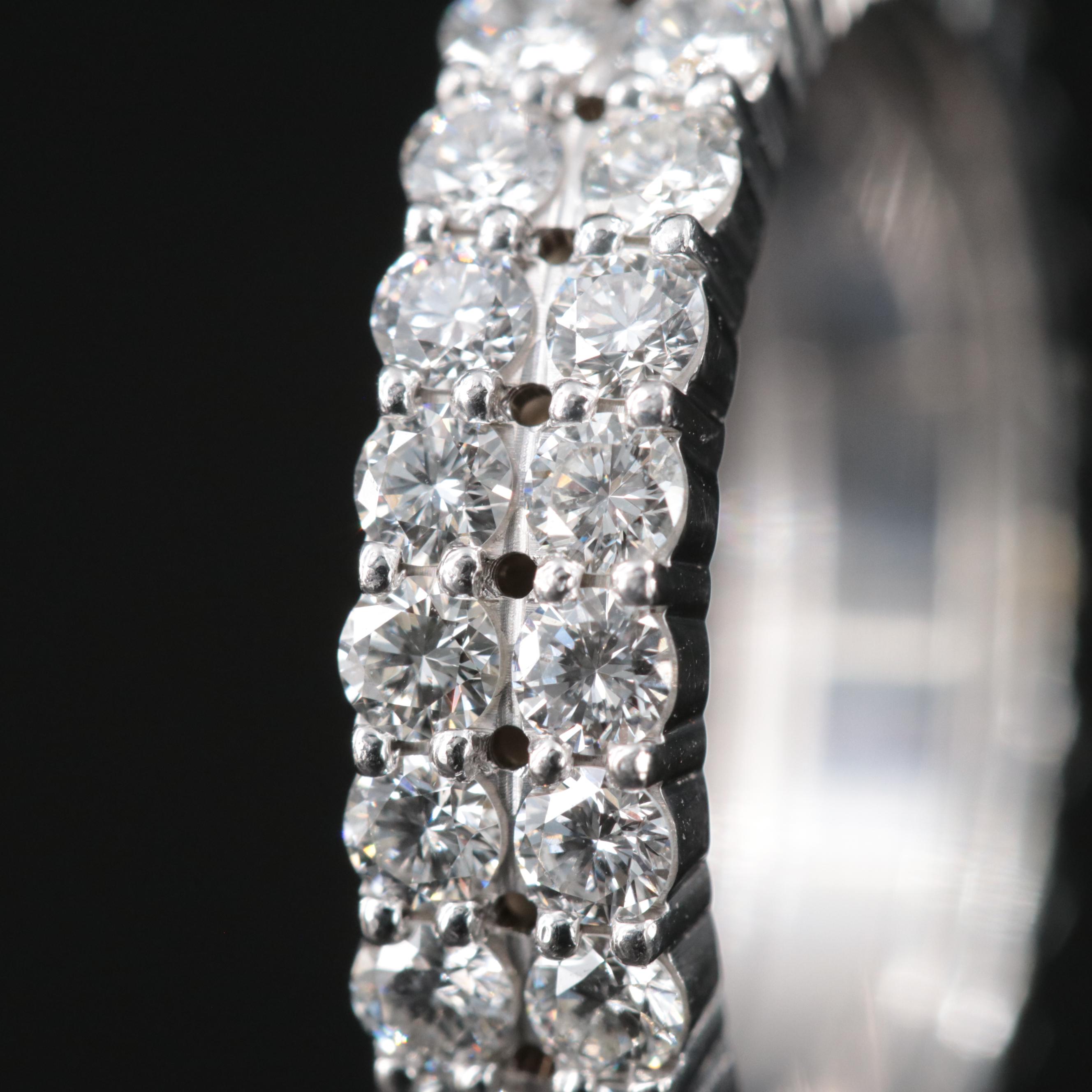 18K 2.94 CTW Diamond Double Row Eternity Band