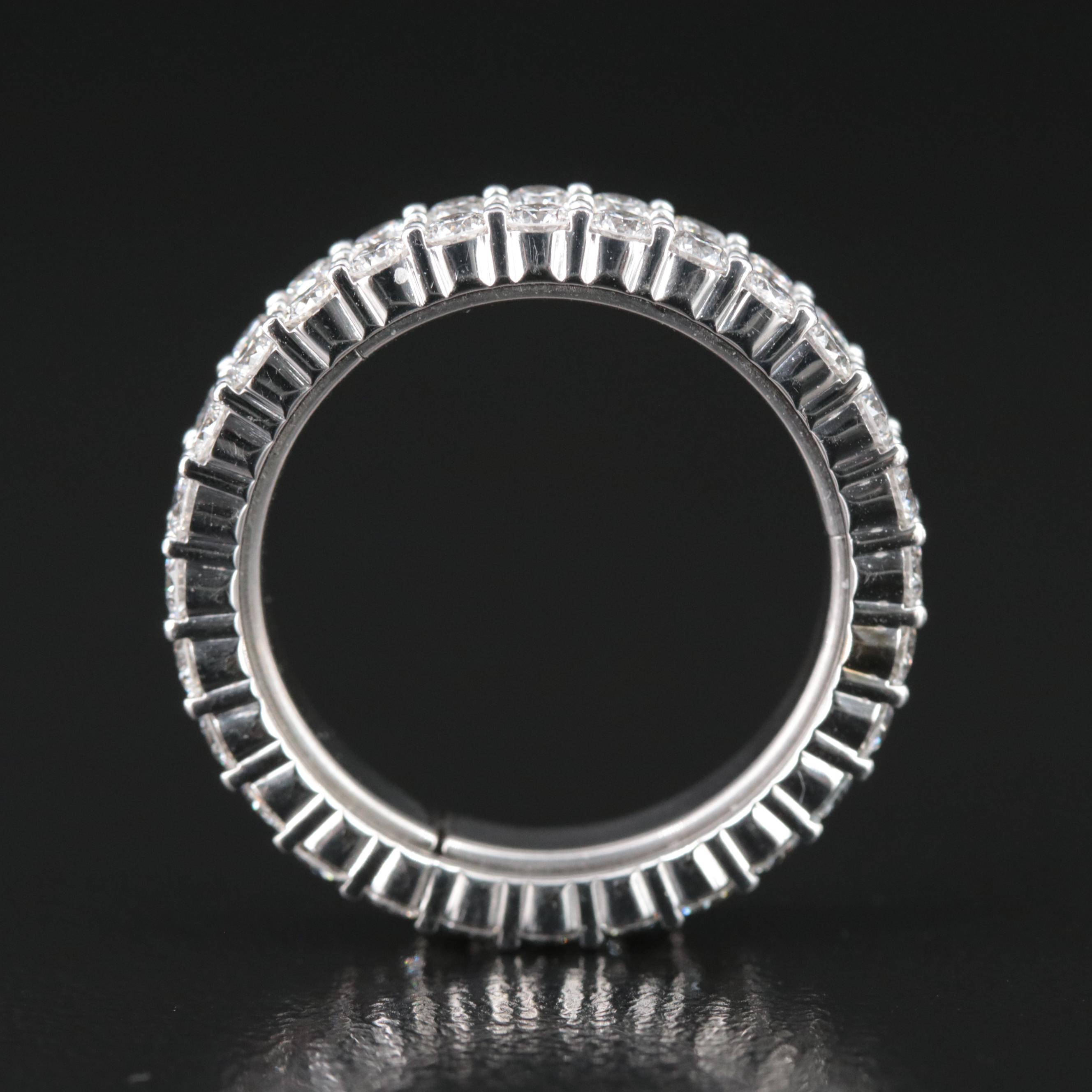 18K 2.94 CTW Diamond Double Row Eternity Band