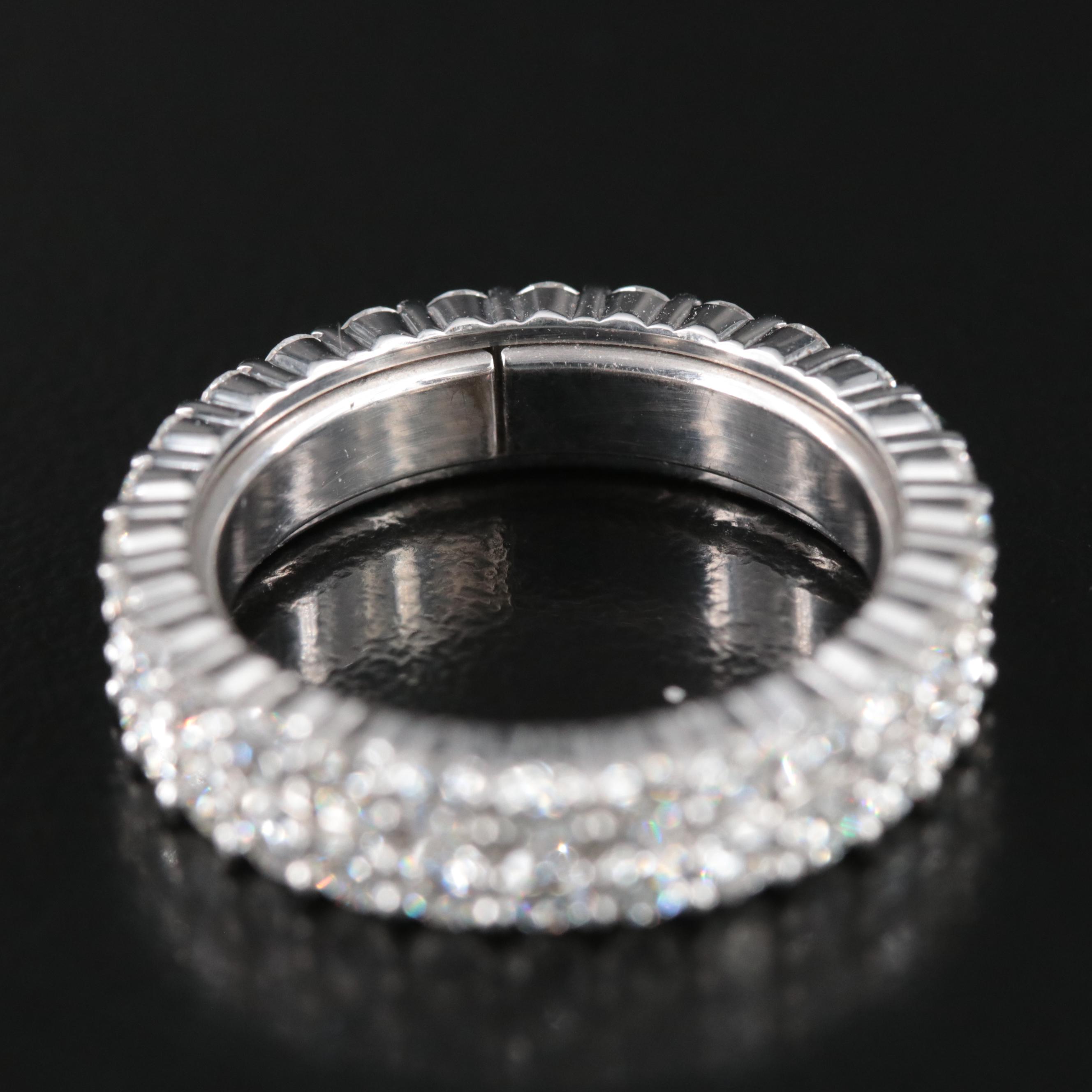 18K 2.94 CTW Diamond Double Row Eternity Band