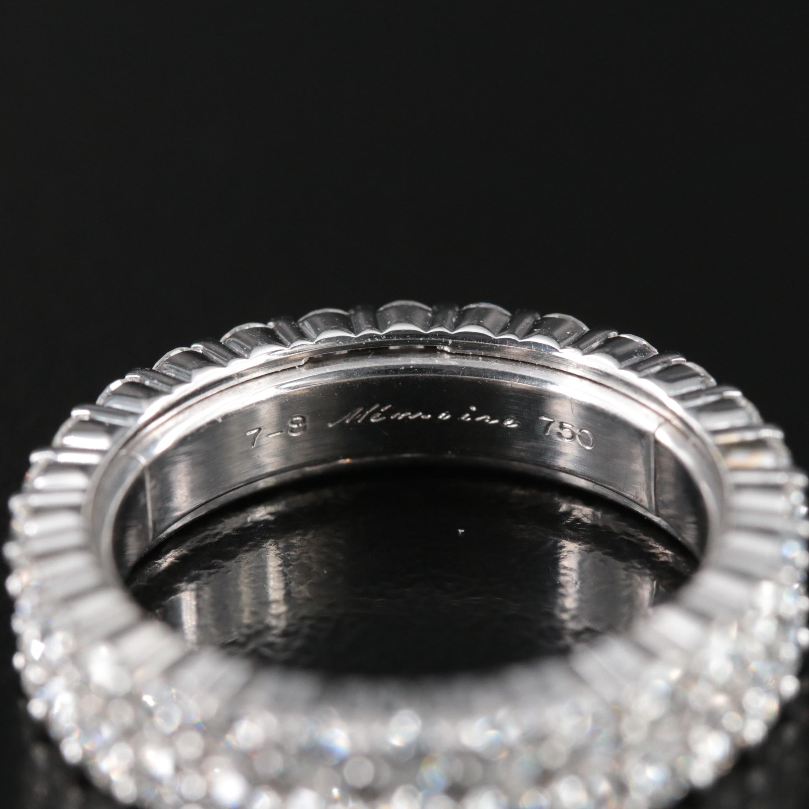 18K 2.94 CTW Diamond Double Row Eternity Band