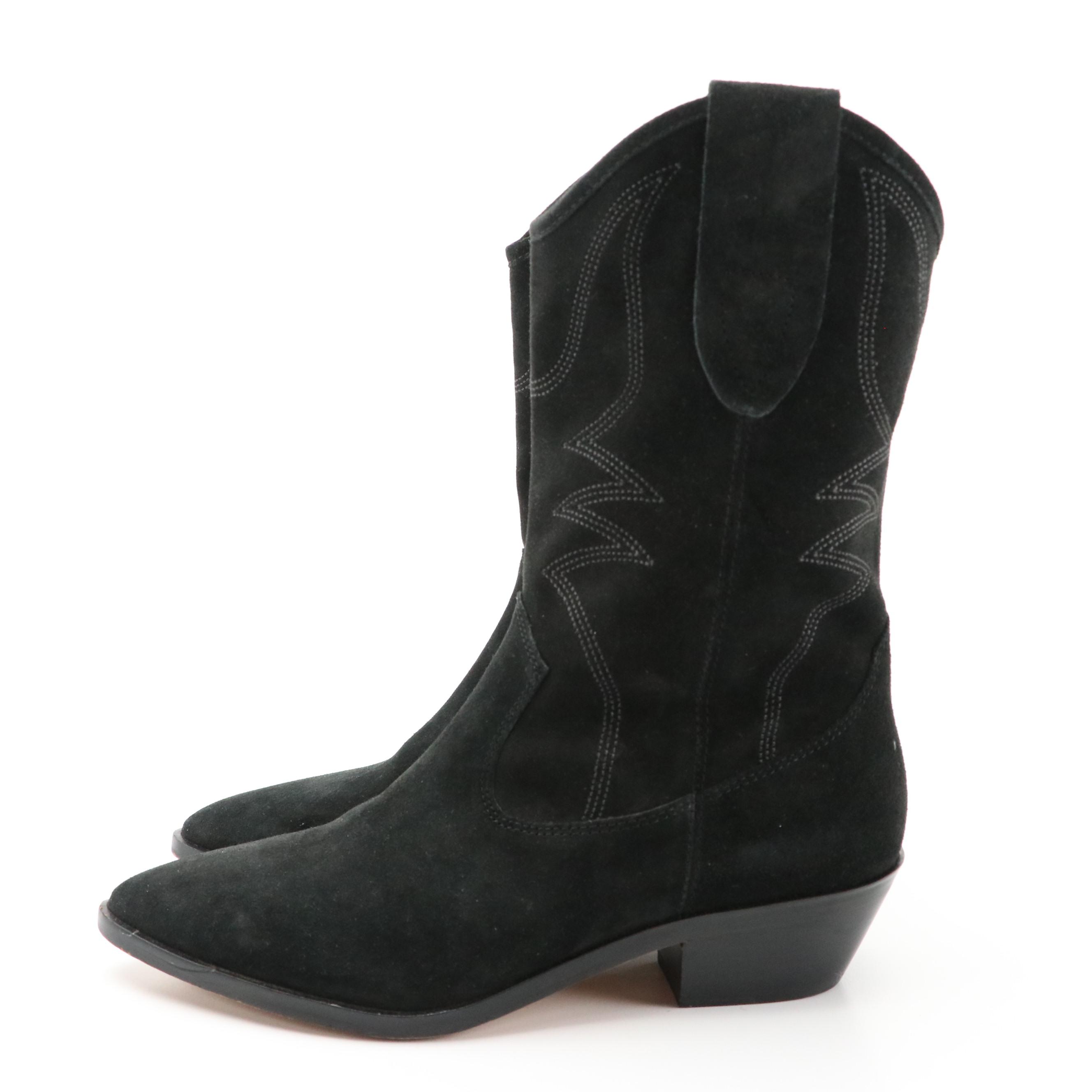 Rebecca Minkoff Black Suede and Coconuts by Matisse Black/White Western