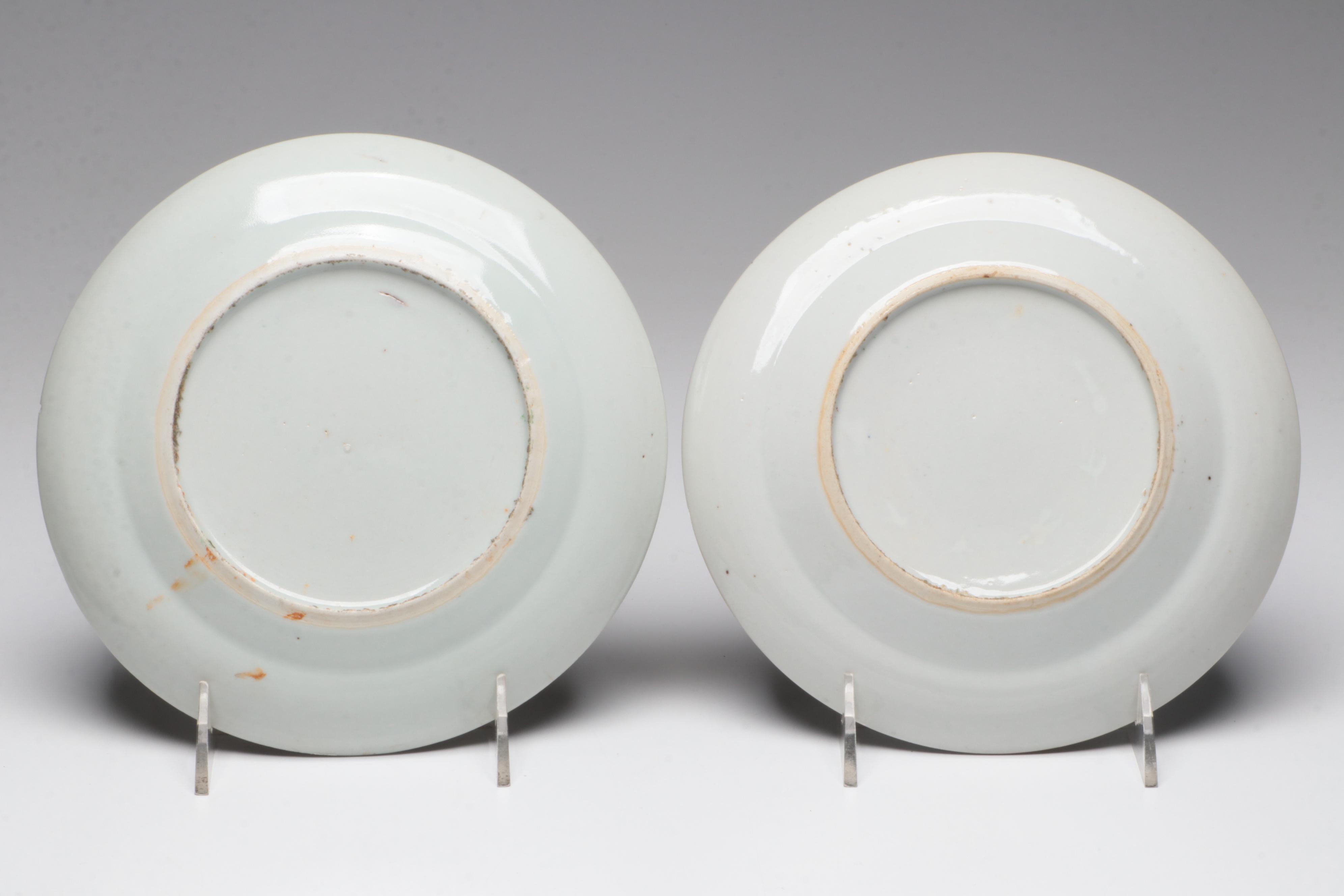 Ten Antique Chinese Export Porcelain Plates, 19th Century