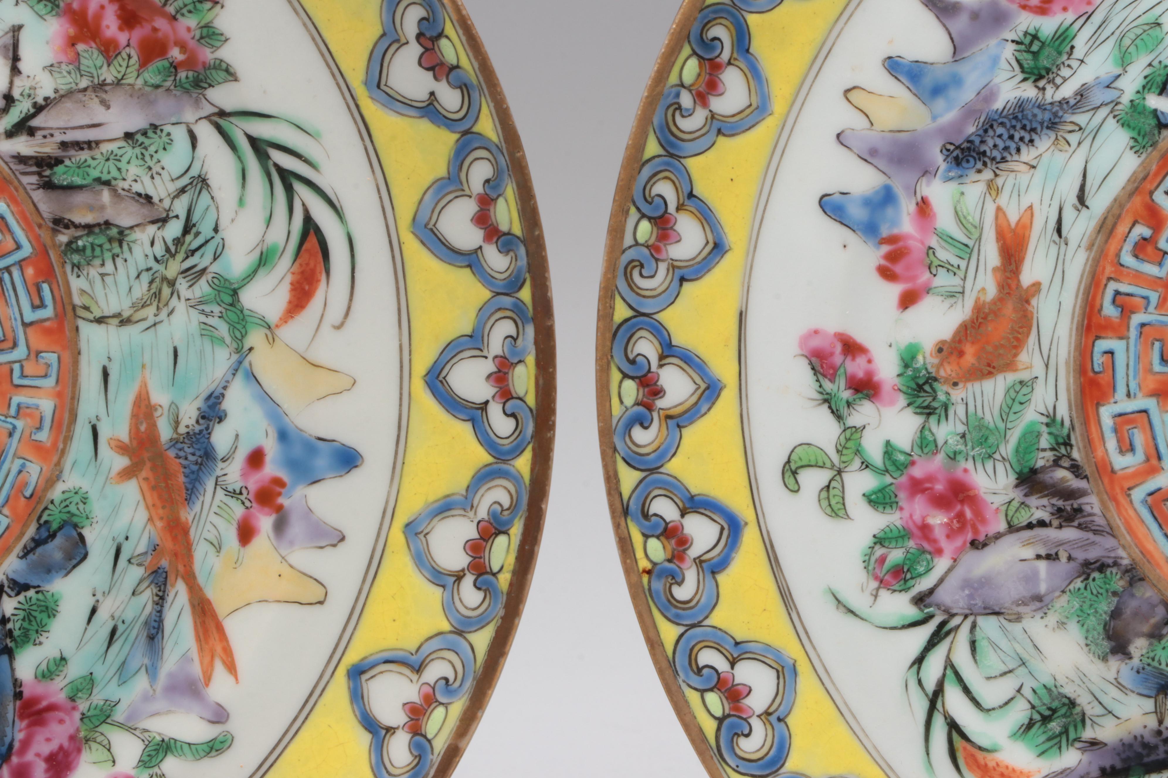 Ten Antique Chinese Export Porcelain Plates, 19th Century