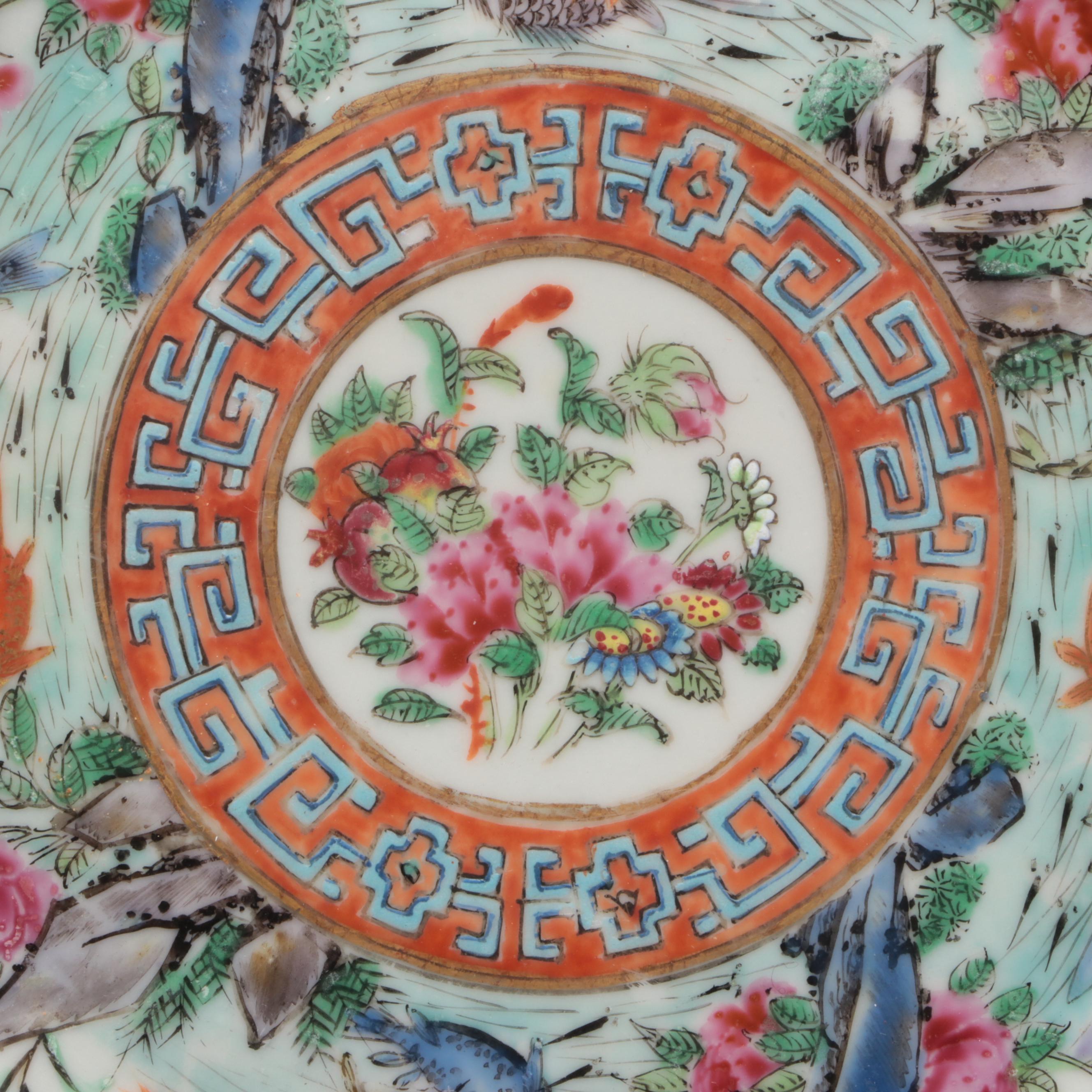 Ten Antique Chinese Export Porcelain Plates, 19th Century