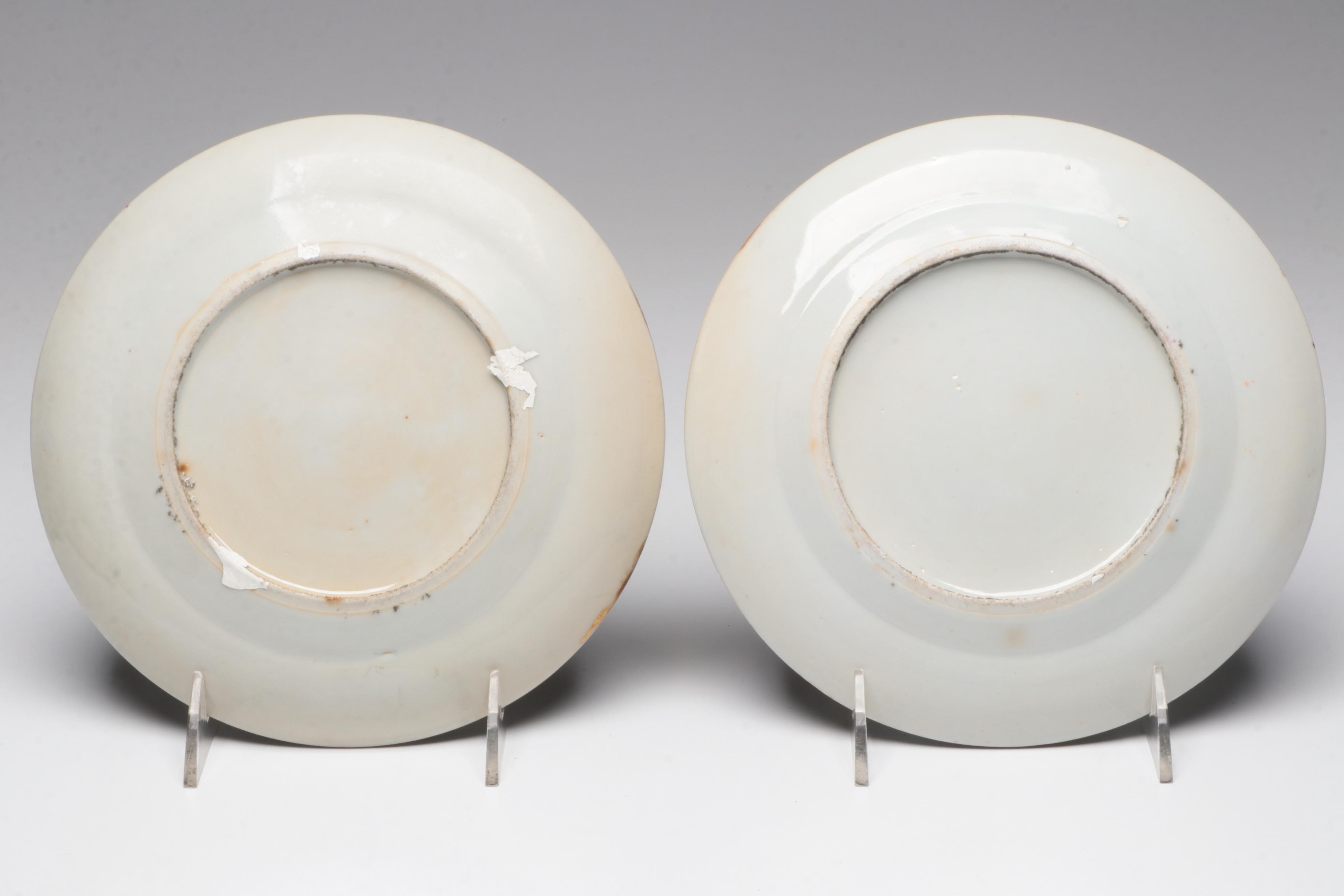 Ten Antique Chinese Export Porcelain Plates, 19th Century