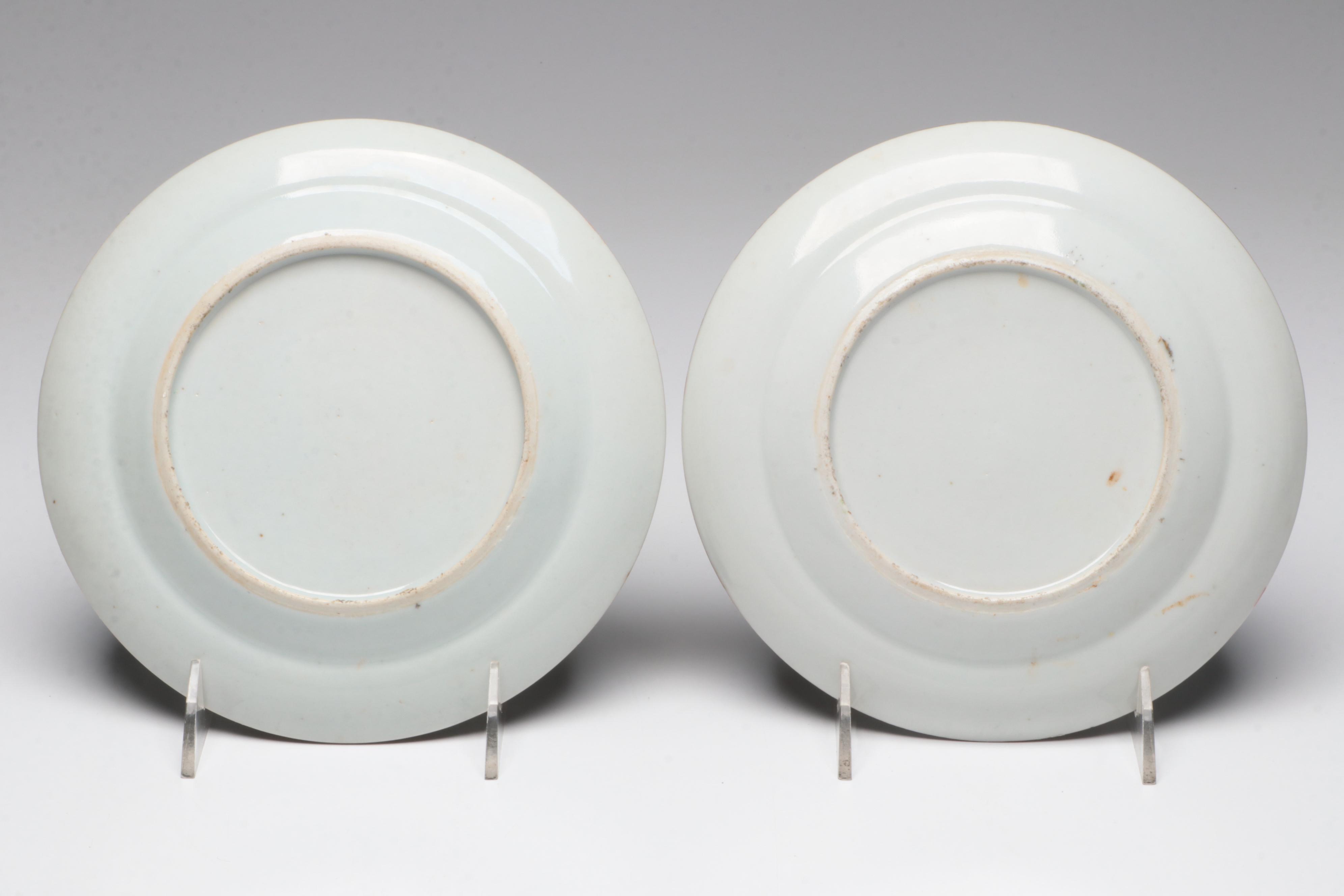 Ten Antique Chinese Export Porcelain Plates, 19th Century