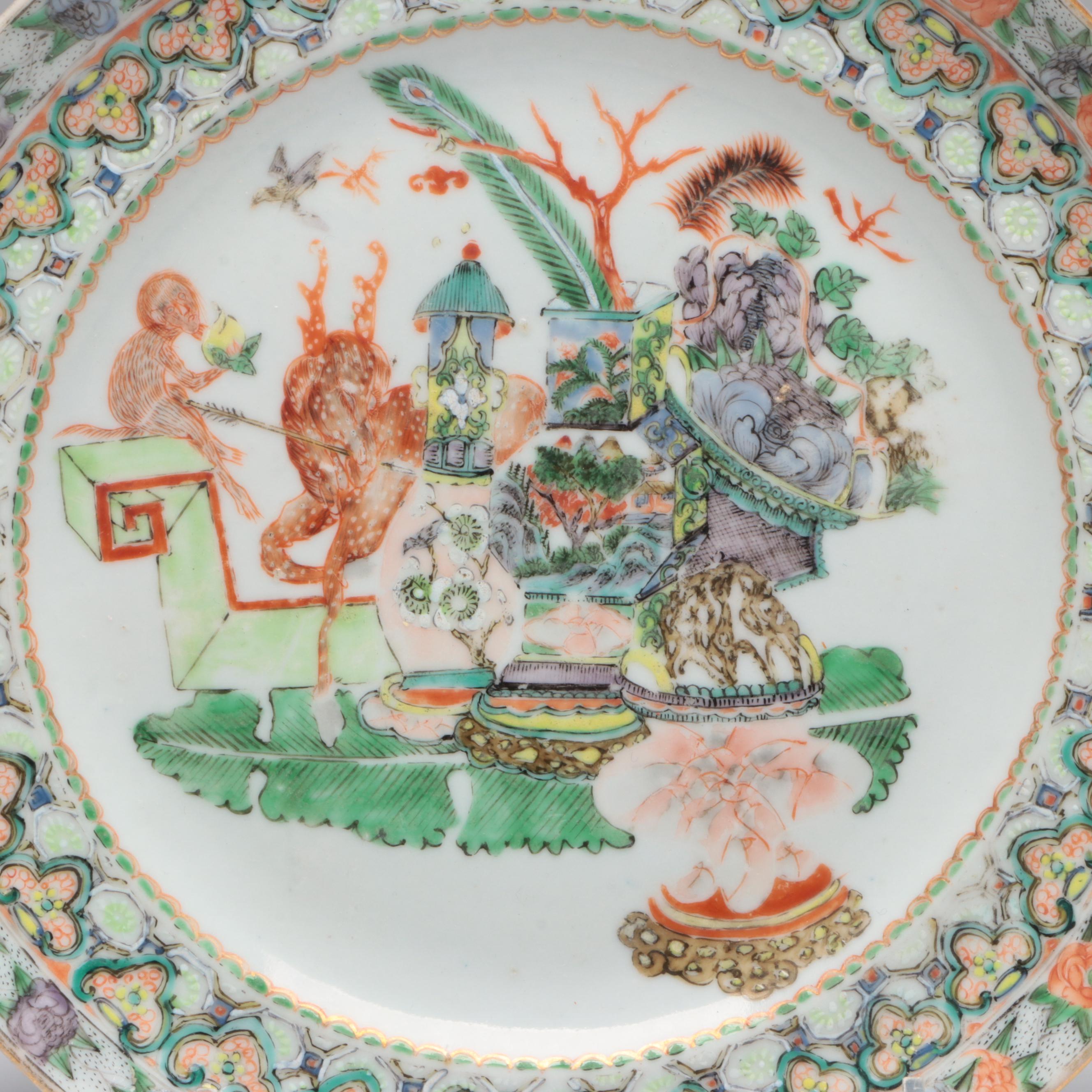 Ten Antique Chinese Export Porcelain Plates, 19th Century