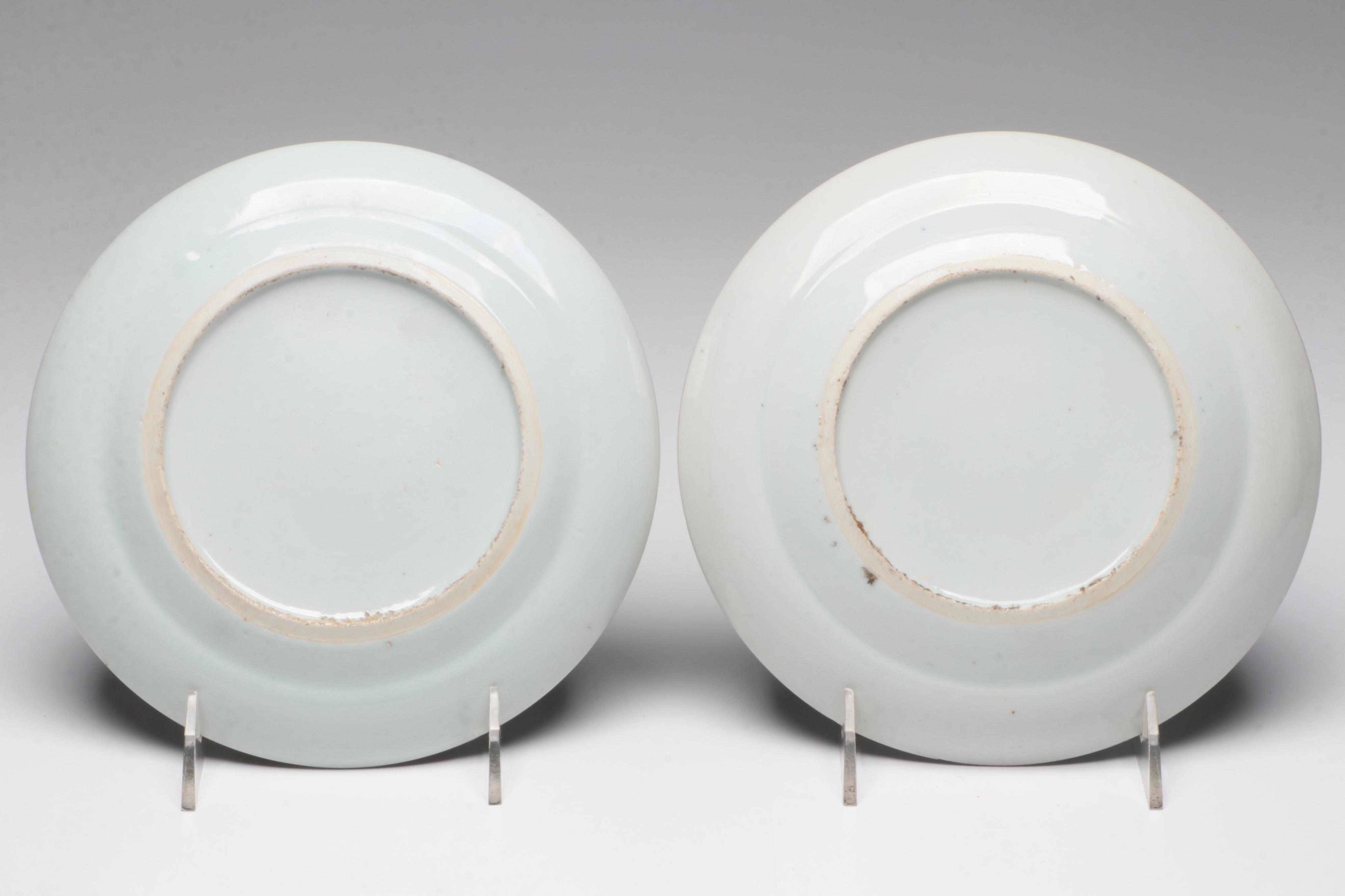 Ten Antique Chinese Export Porcelain Plates, 19th Century