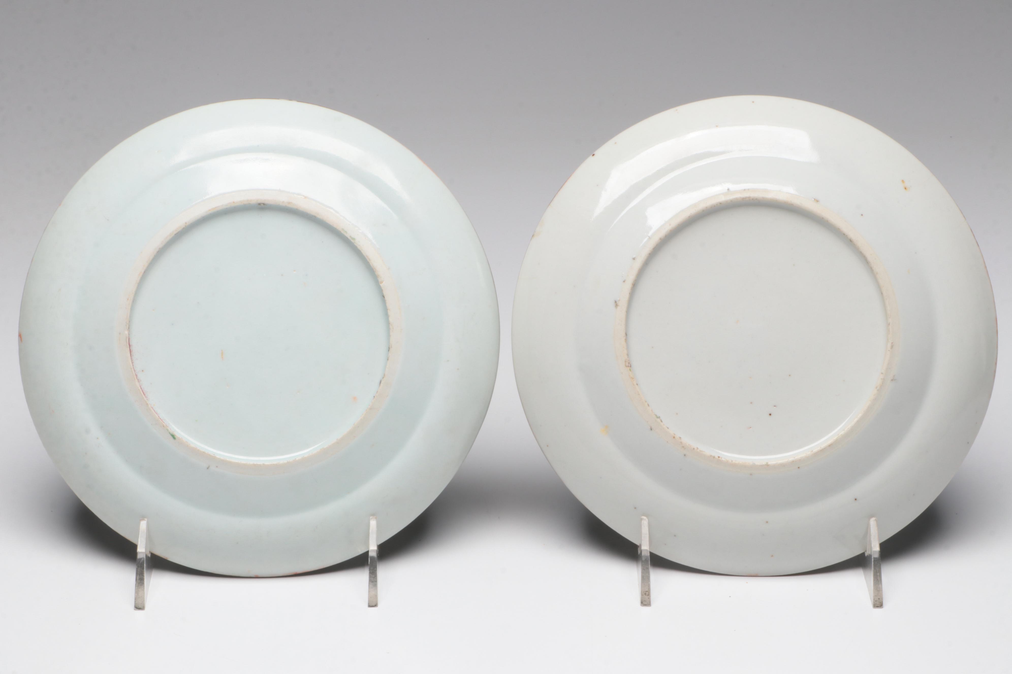 Ten Antique Chinese Export Porcelain Plates, 19th Century