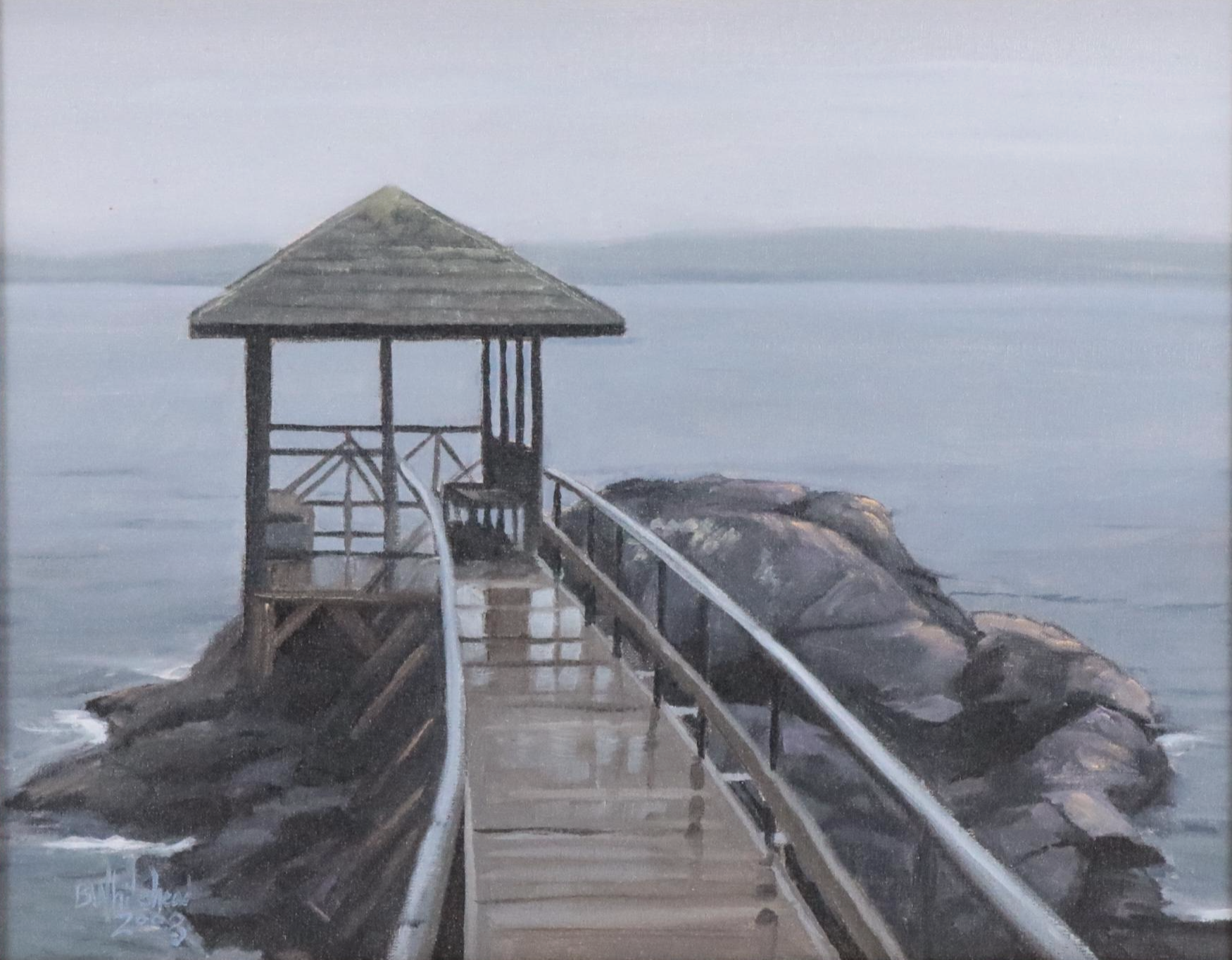 Bryan Scott Whitehead Oil Painting " Shore Oaks Gazebo," 2008