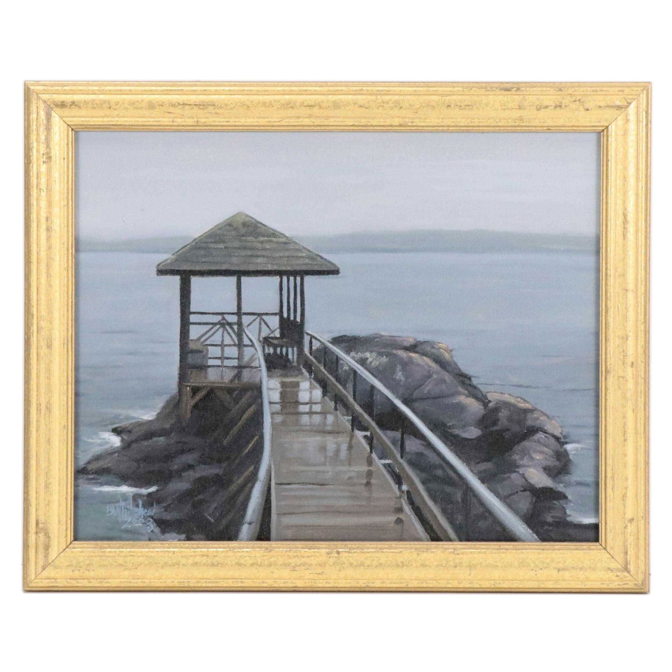 Bryan Scott Whitehead Oil Painting " Shore Oaks Gazebo," 2008