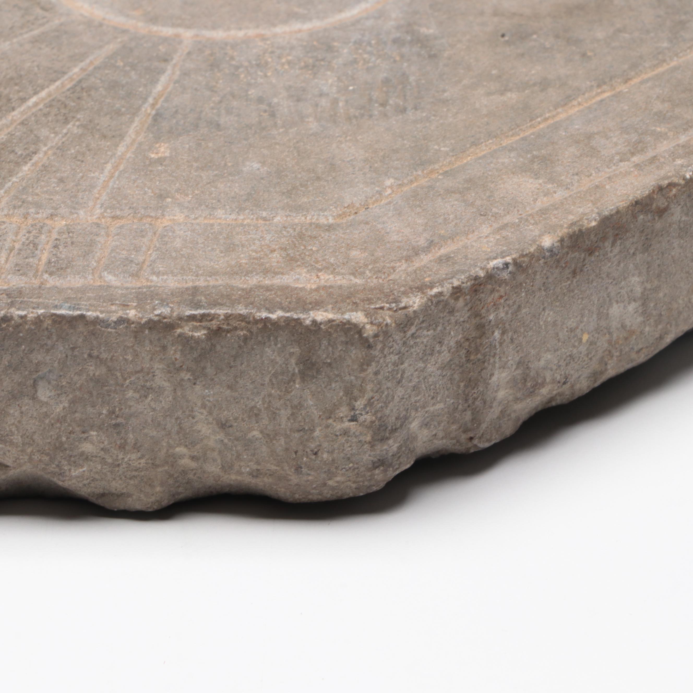 Antique Carved Stone Sundial