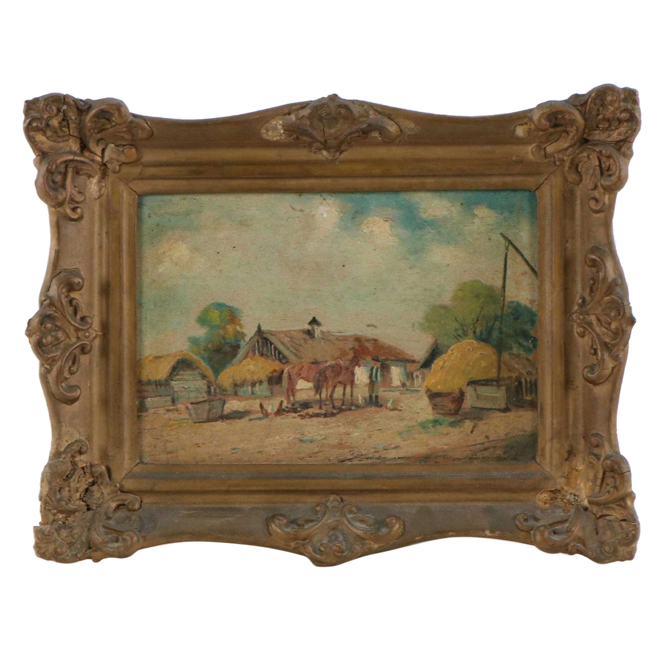 Landscape Oil Painting of Pastoral Scene