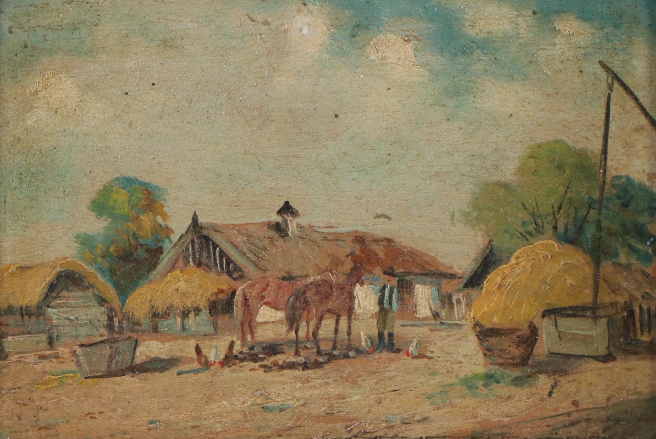 Landscape Oil Painting of Pastoral Scene